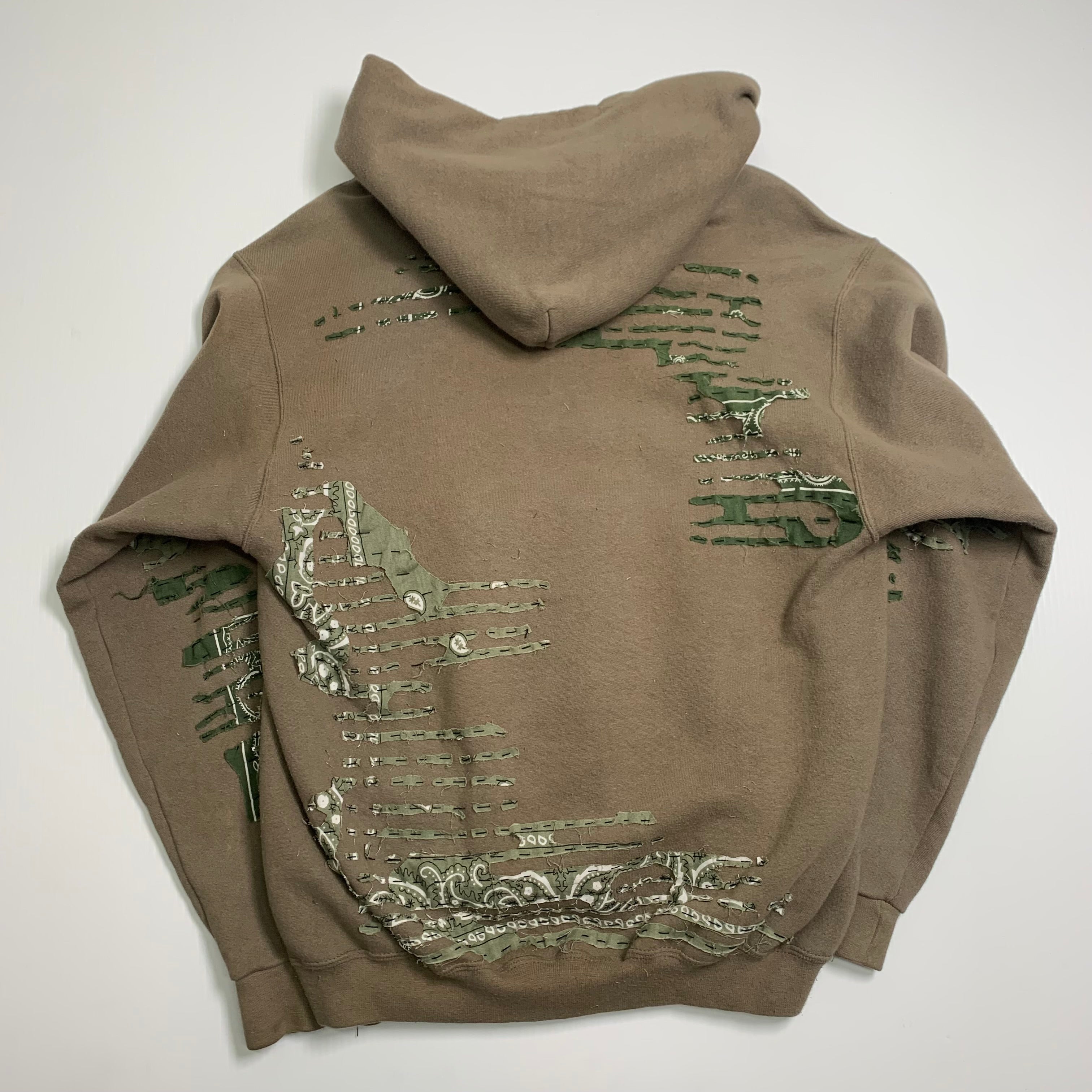 90s Nike Reworked Custom Mid Check Hoodie S