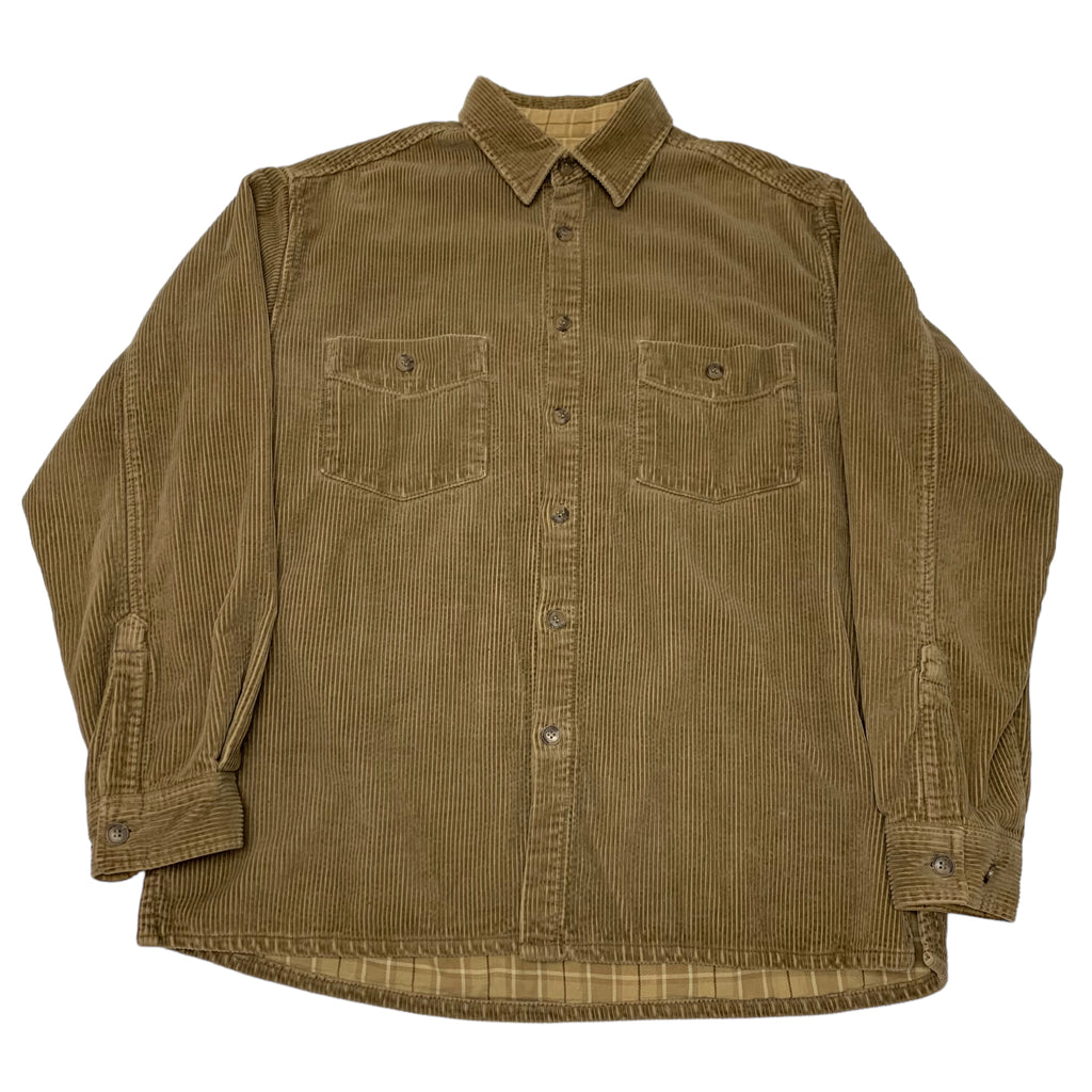 Prefab Brown Curduroy Button Up XL