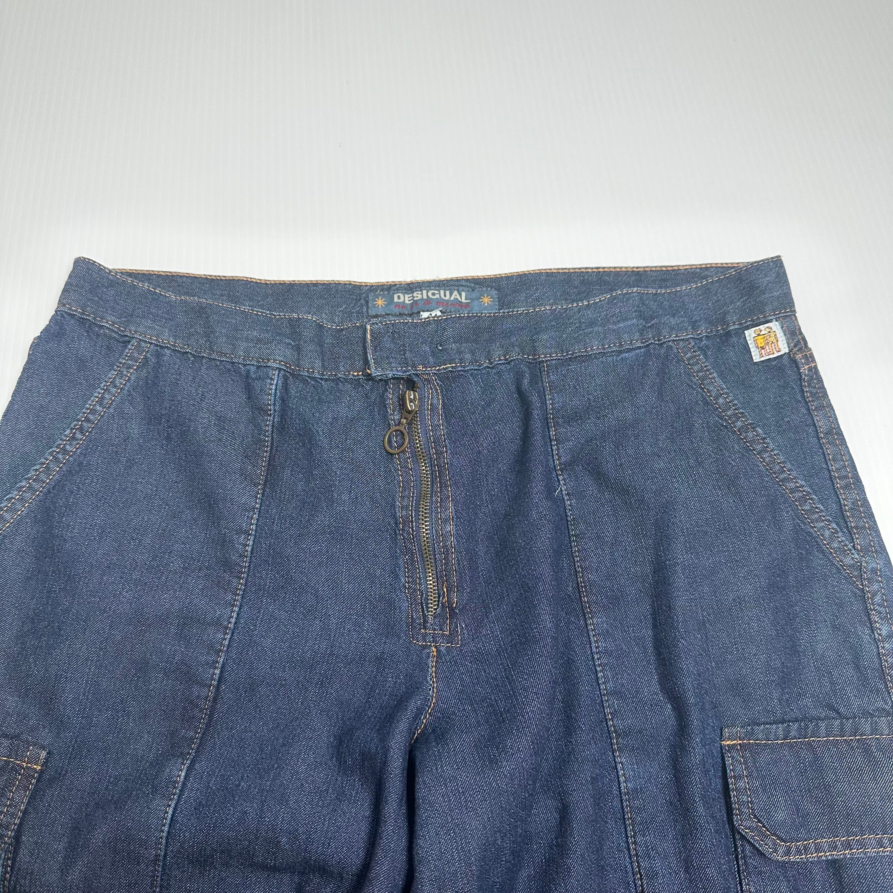 Desigual Baggy Cargo Denim Pants 34