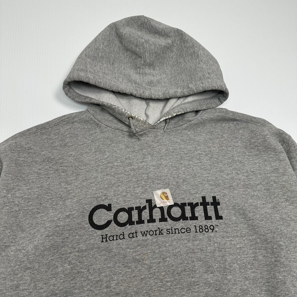 Vintage Carhartt Spellout Logo Hoodie XL
