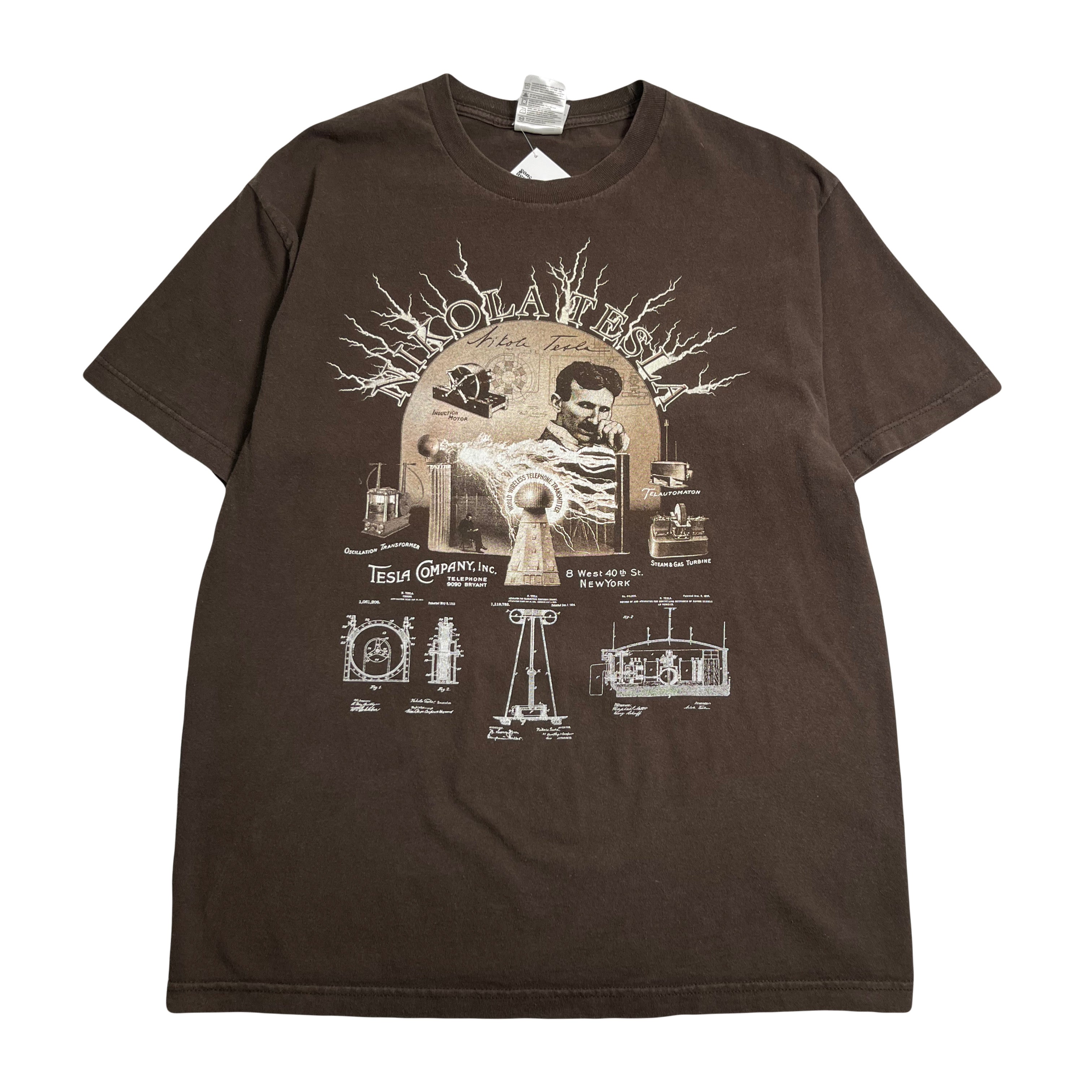 Vintage Nikola Tesla Graphic Tee L