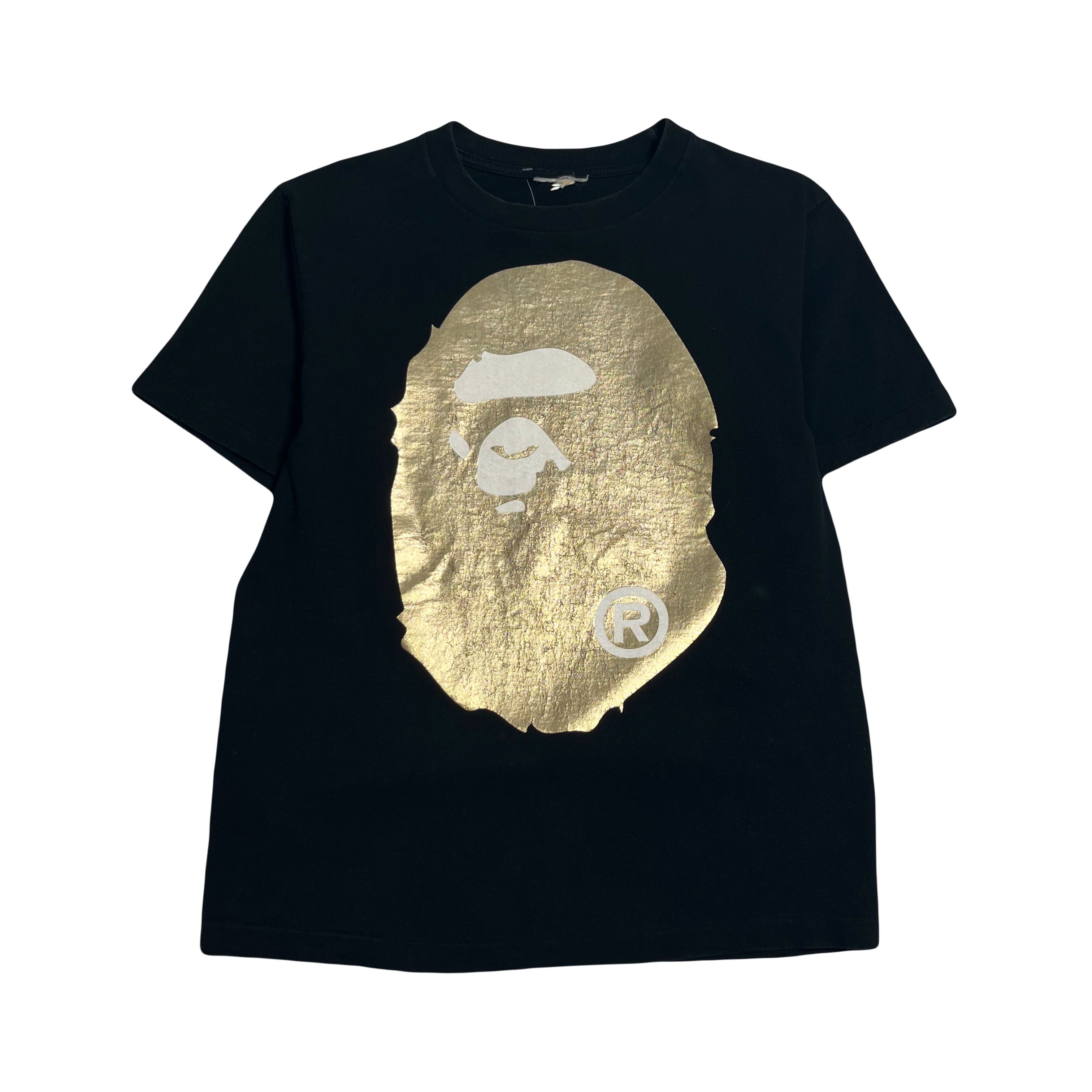 Bape Gold Head Graphic Tee S