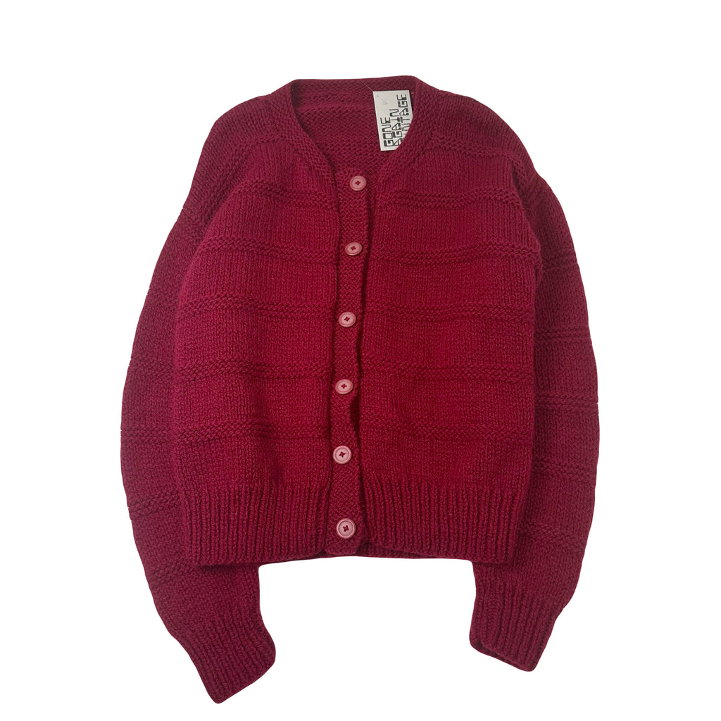 Vintage Crochet Knit Cardigan Sweater S