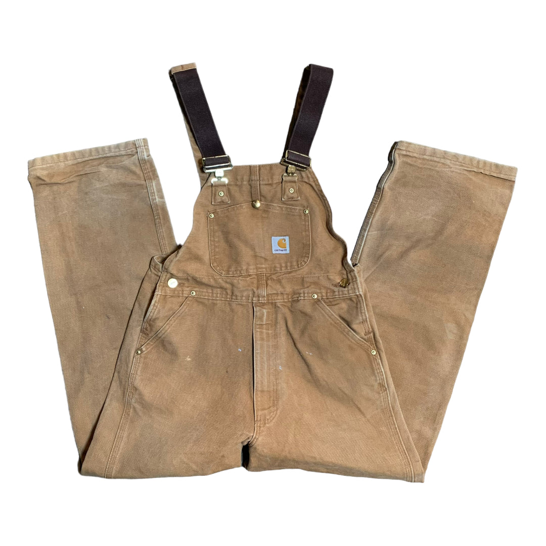 Vintage Faded Tan Carhartt Overalls 31x28.5