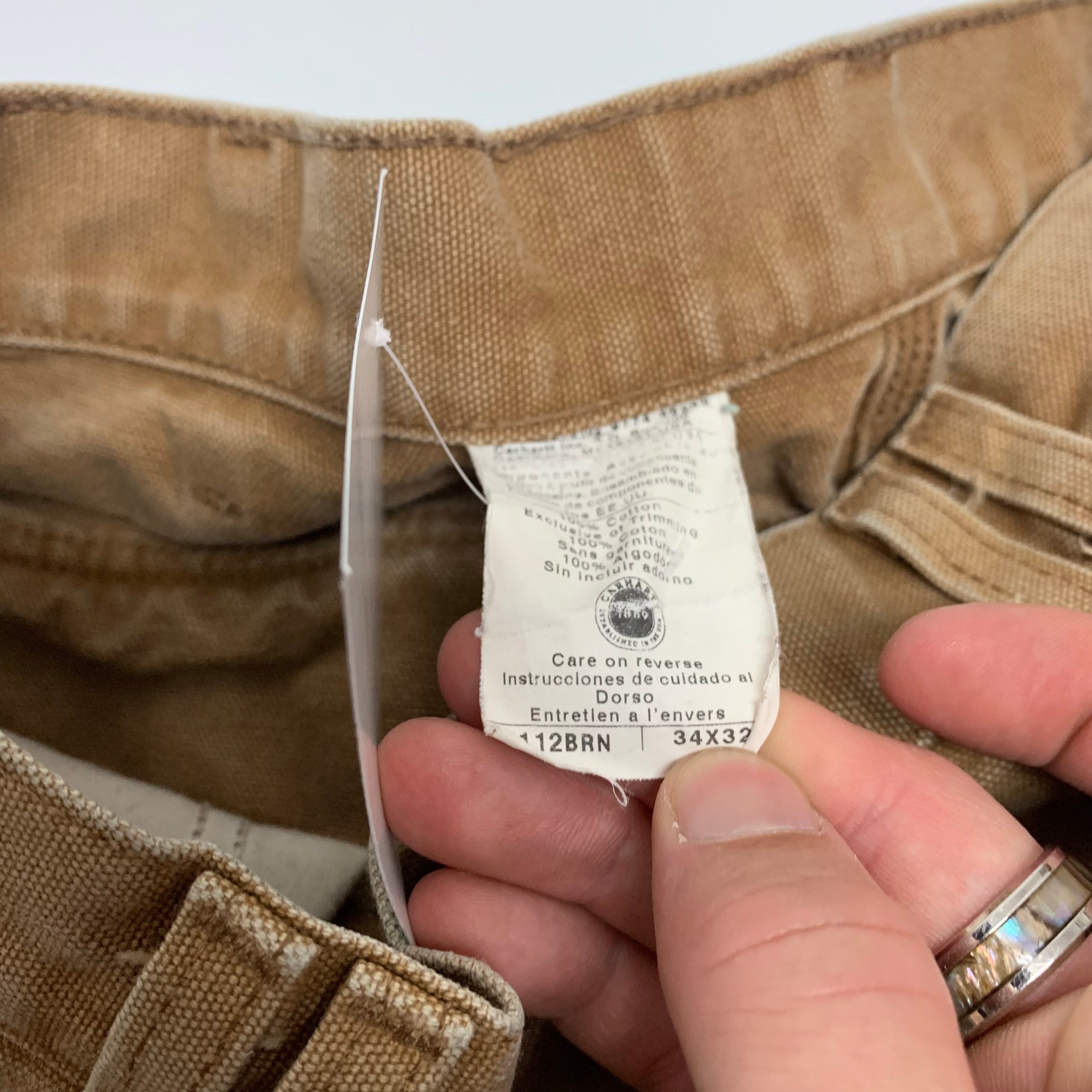 Carhartt Tan Utility Denim 34x32 0102