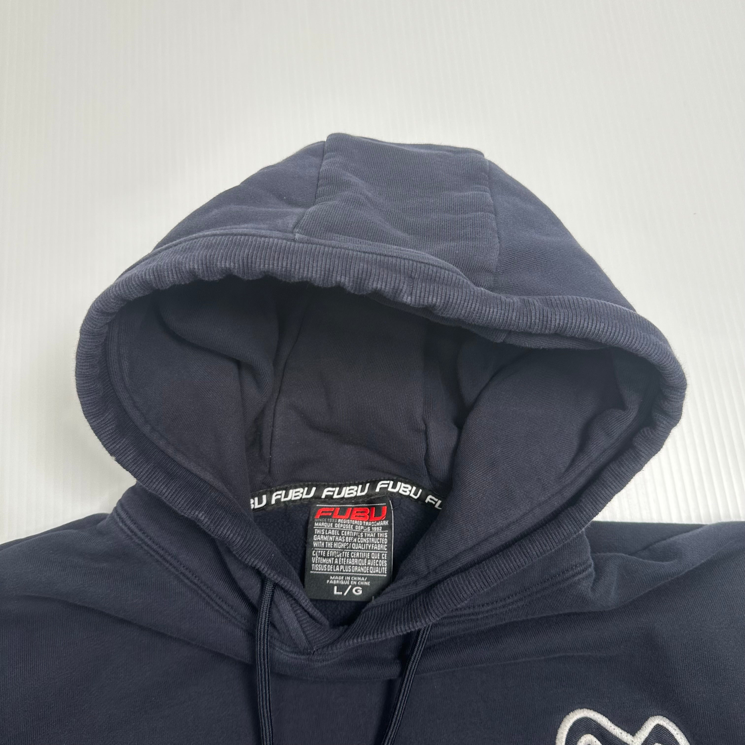 Y2K Fubu Logo Hoodie L