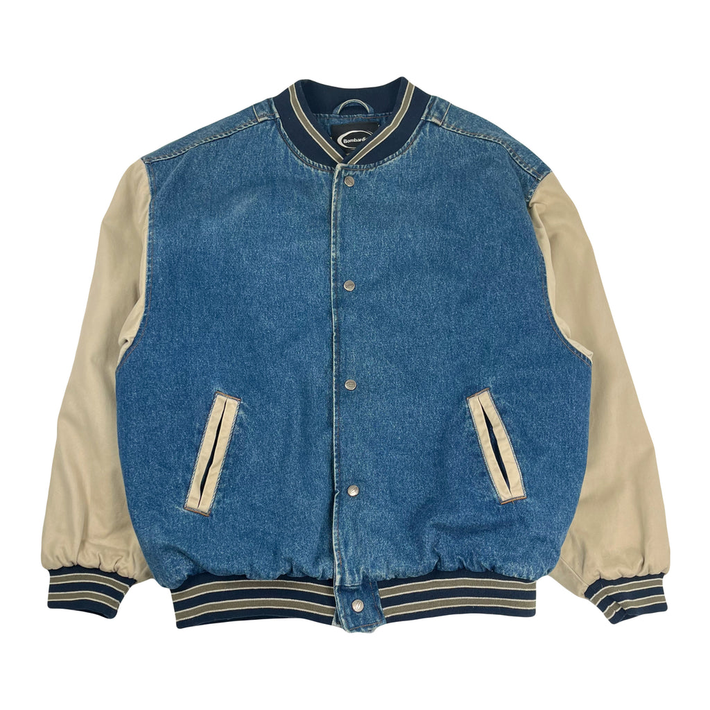 Vintage Denim Bomber Jacket XL
