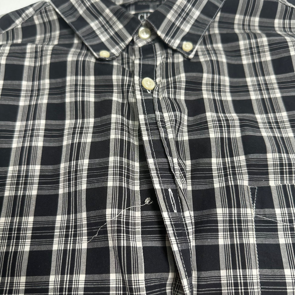 Chaps Plaid Short Sleeve Button Up Shirt XL