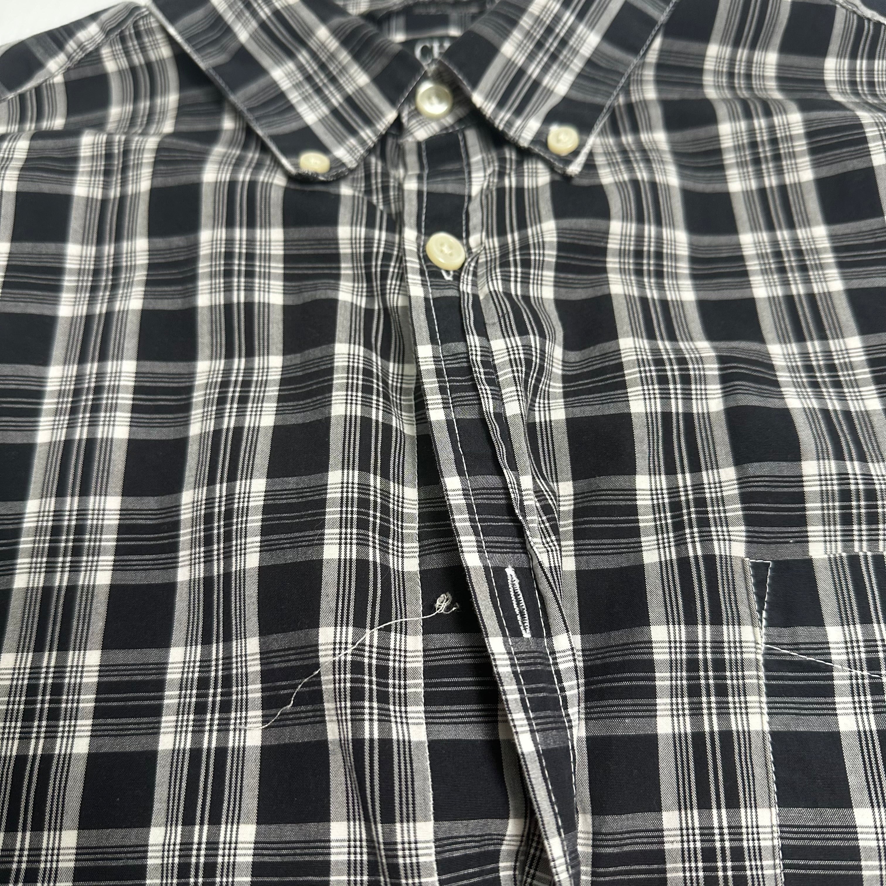 Chaps Plaid Short Sleeve Button Up Shirt XL