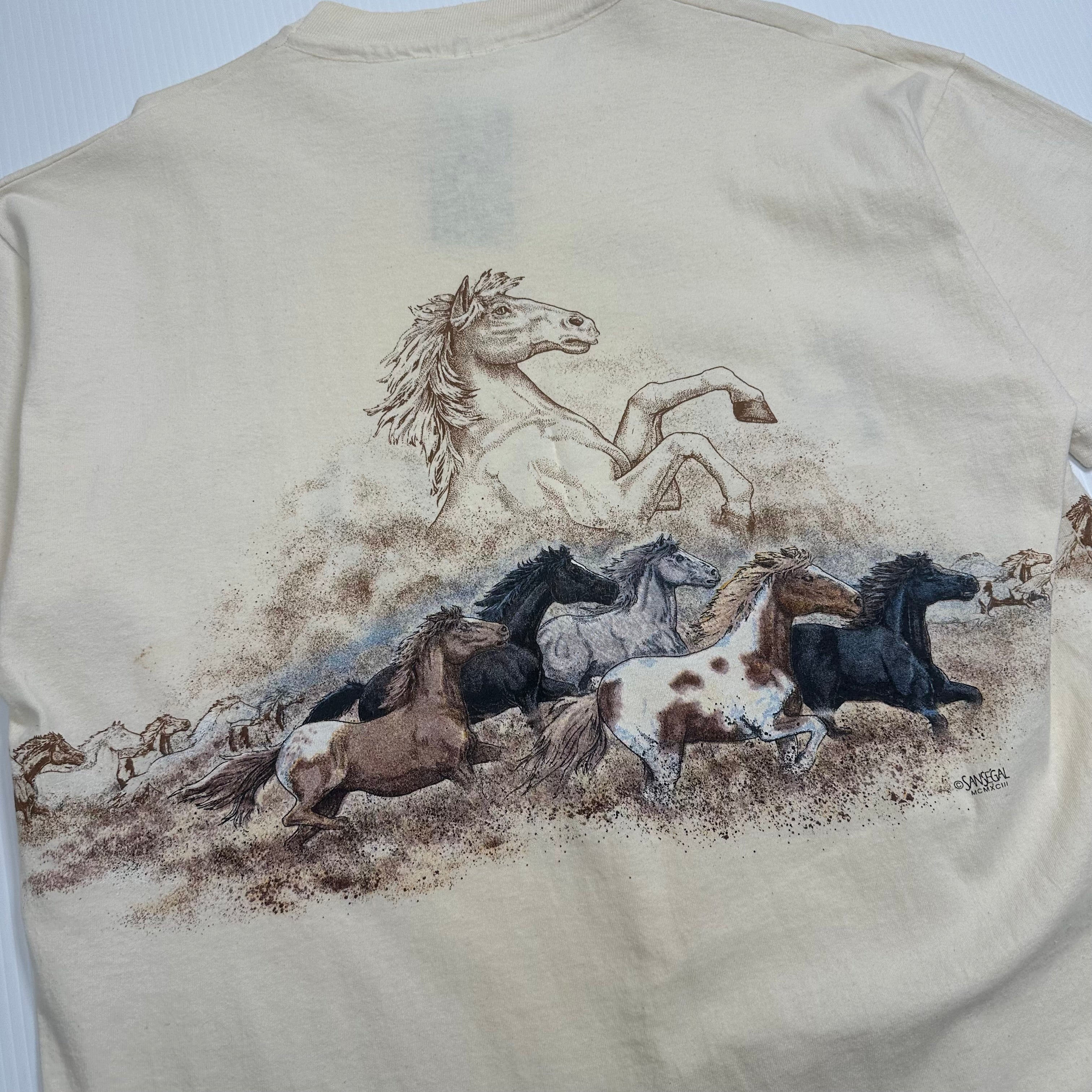 Vintage Reno Horses Graphic Tee XL