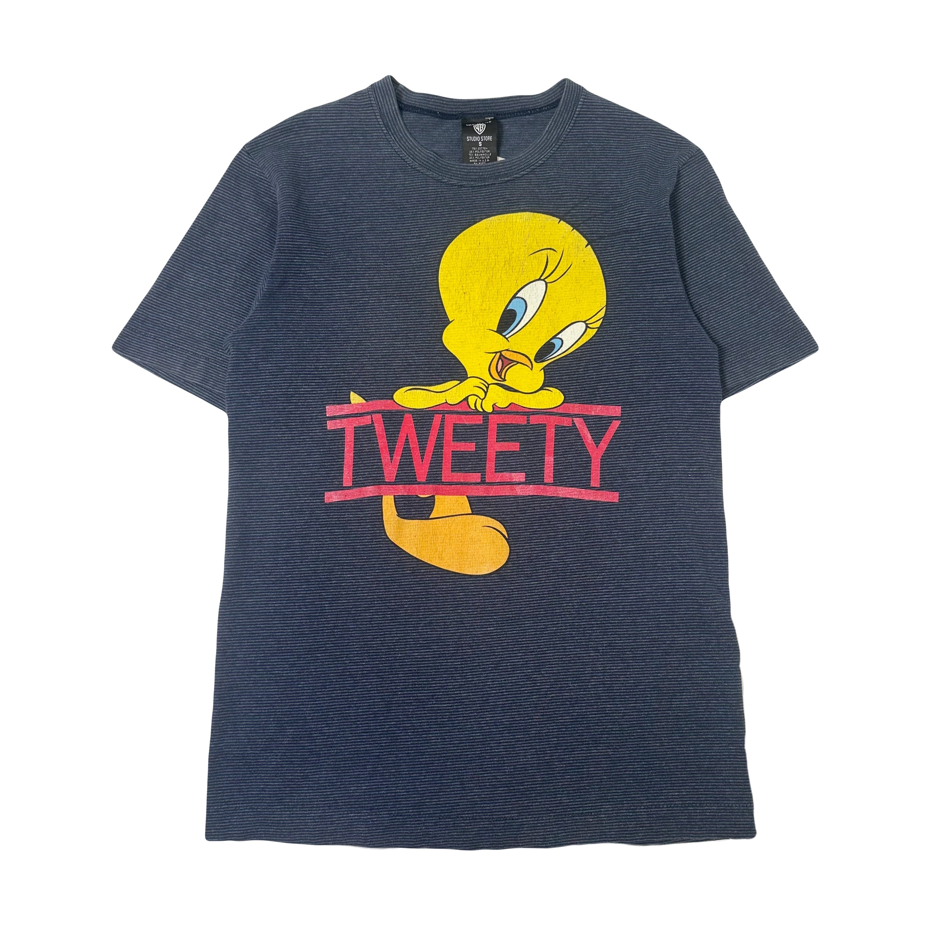 Vintage Warner Bros. Tweety Bird Striped Tee S