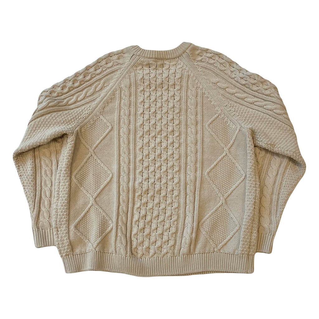 Nike Big Swoosh Cable Knit Sweater L