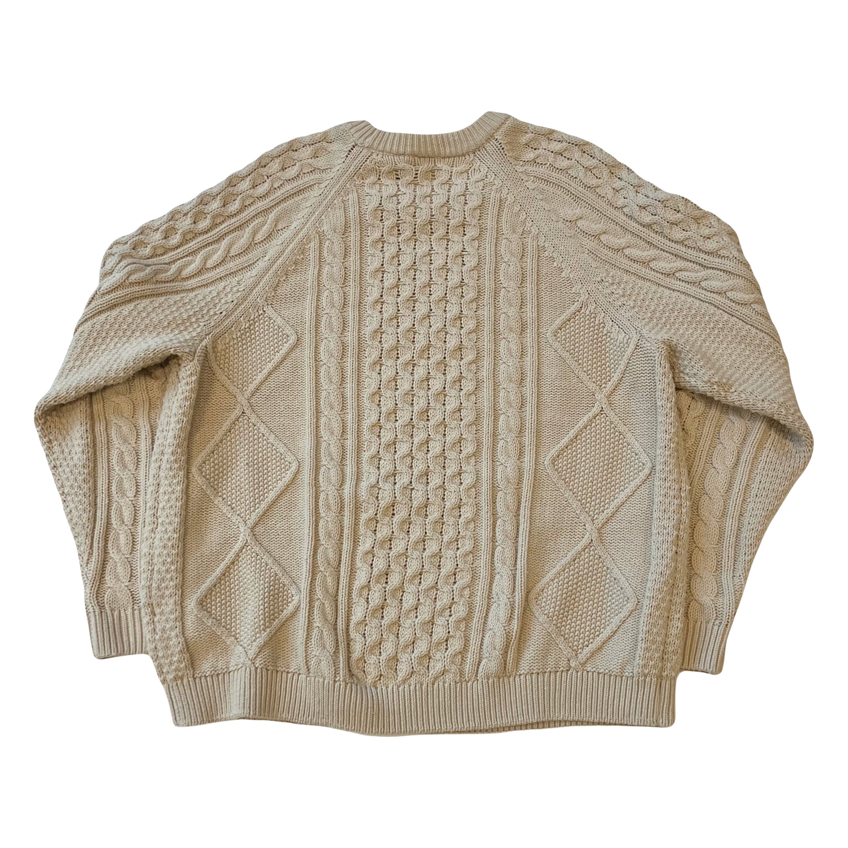 Nike Big Swoosh Cable Knit Sweater L