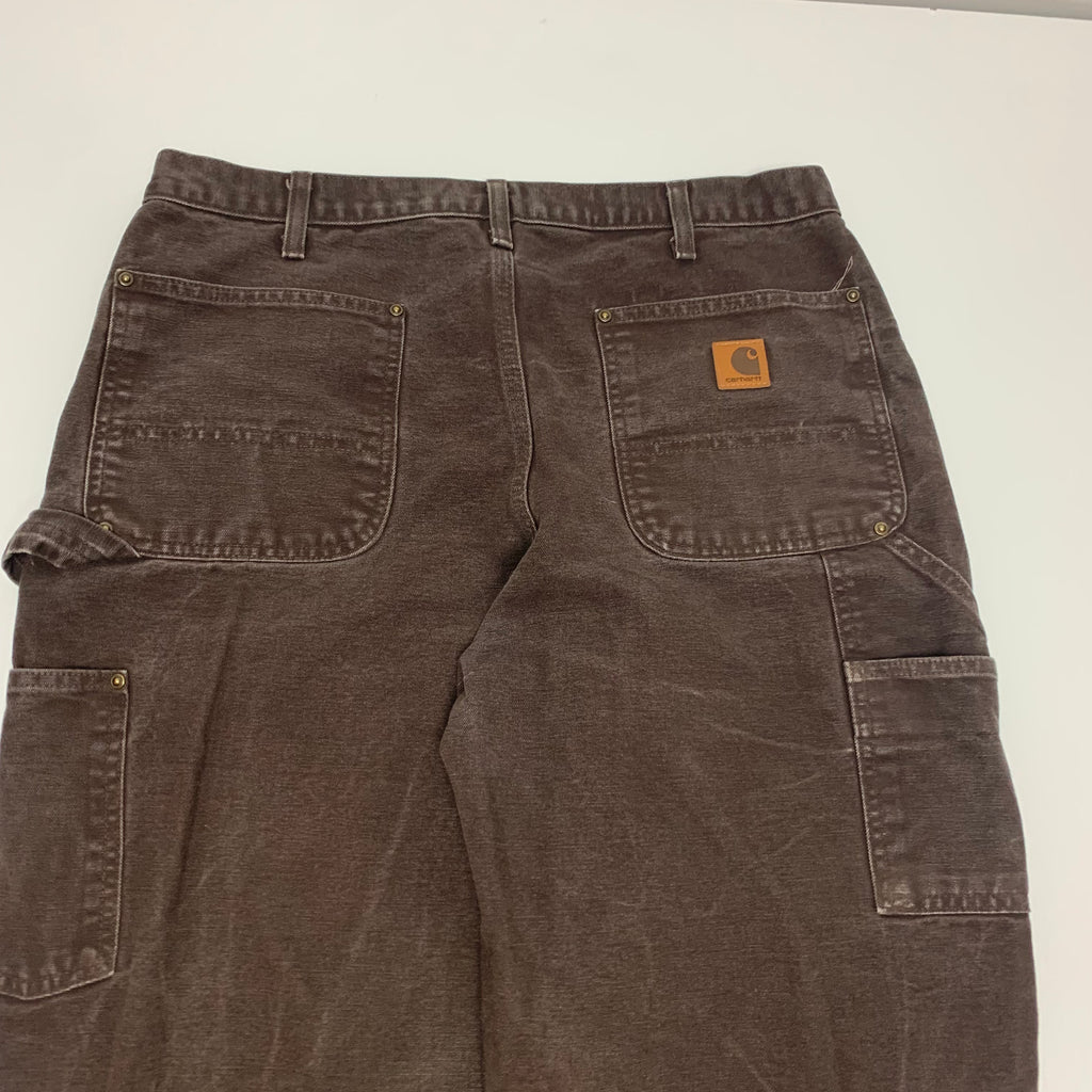 Carhartt Brown Double Knee Denim 34x32 0196