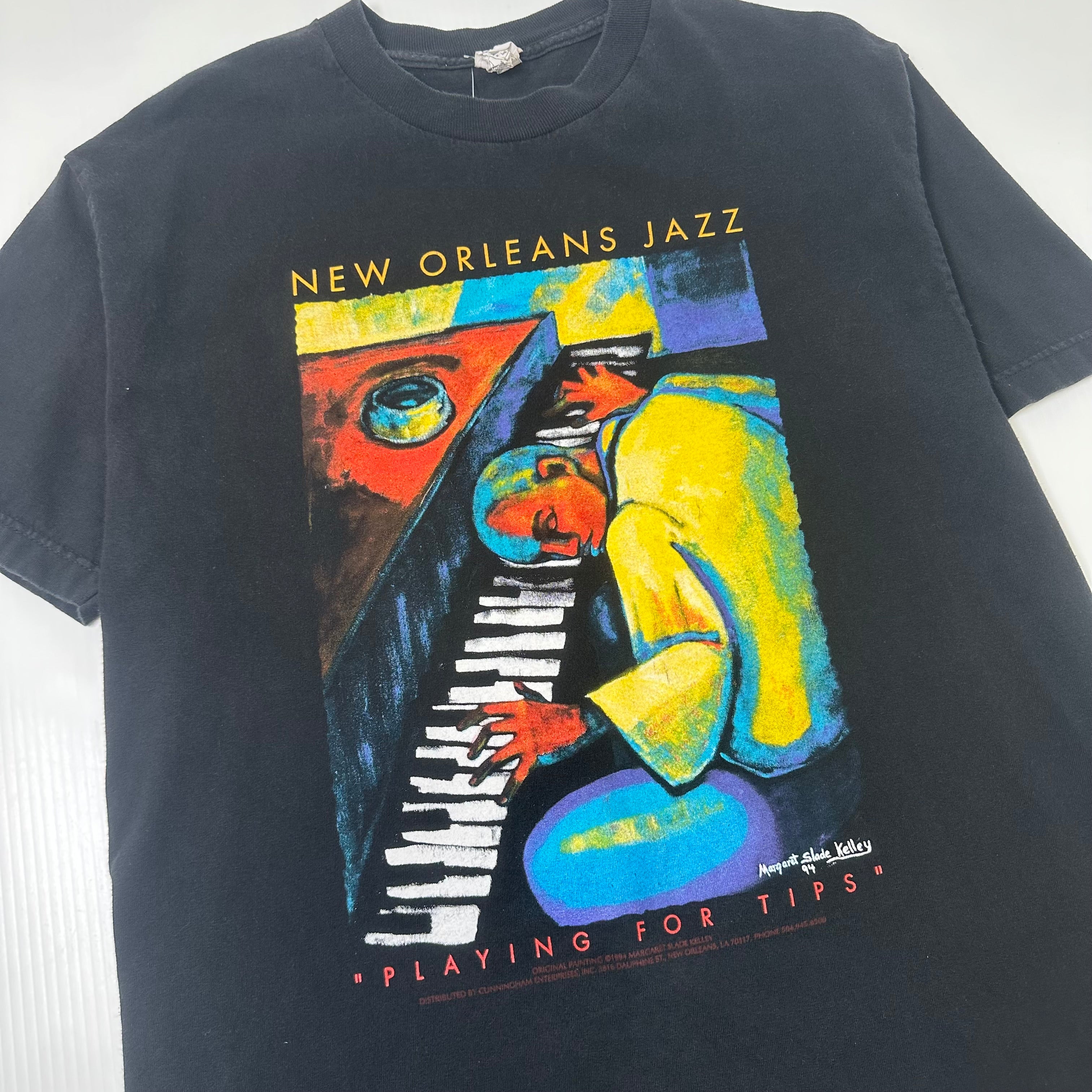 New Orleans Jazz Playing For Tips Music Tee L