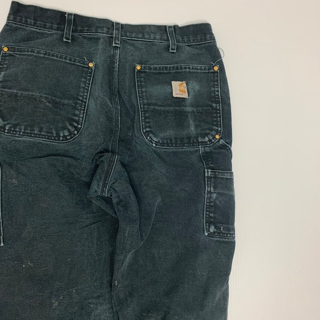 Carhartt Faded/Distressed Black Double Knees 33x34