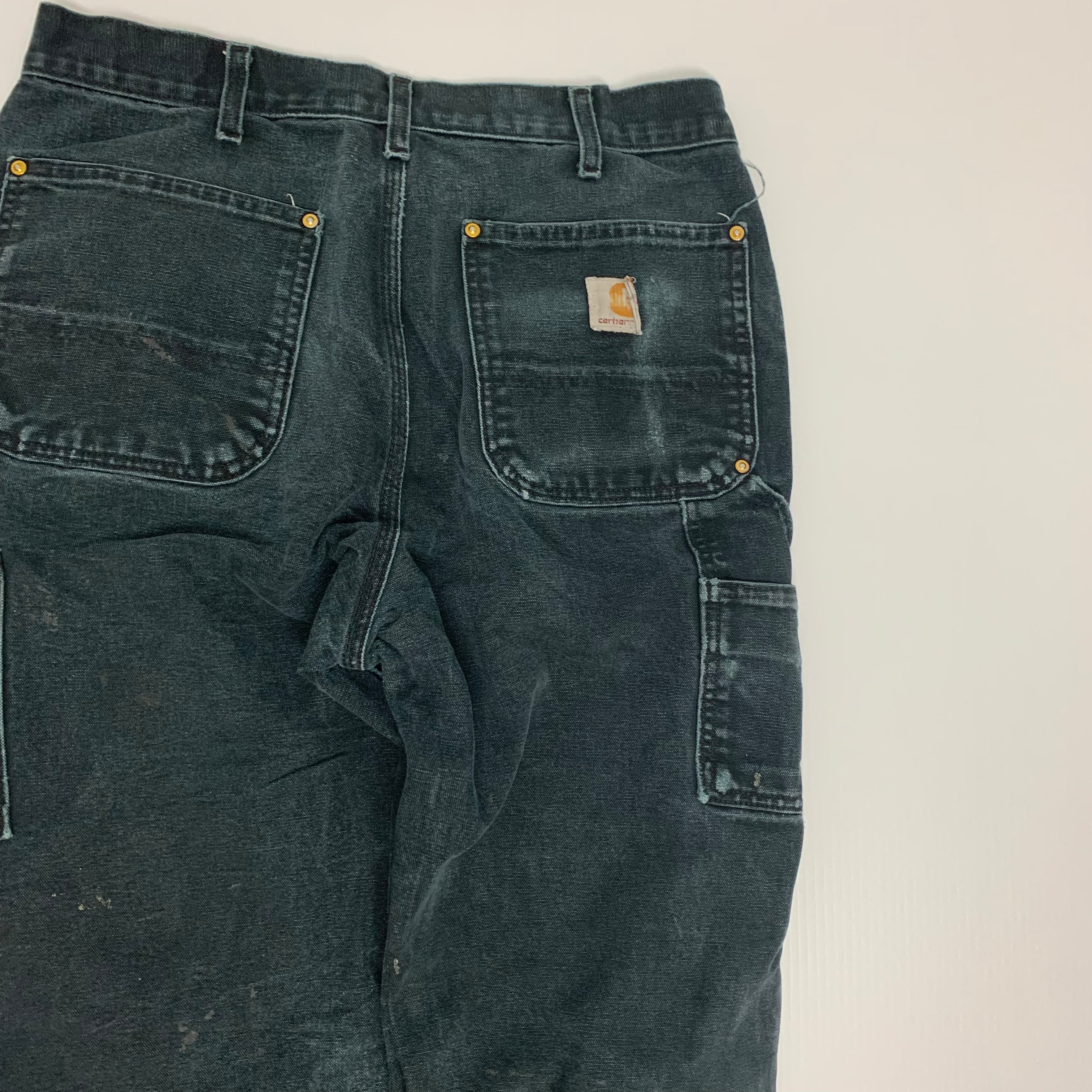 Carhartt Faded/Distressed Black Double Knees 33x34