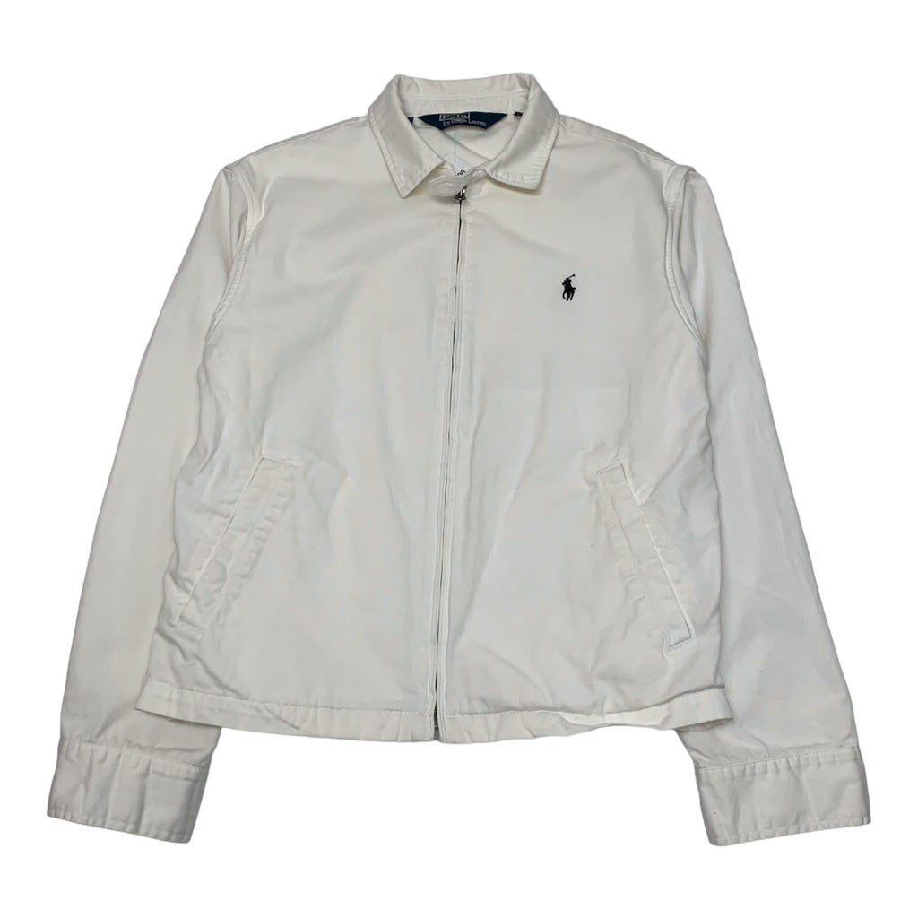 90s White Polo Harrington Jacket L