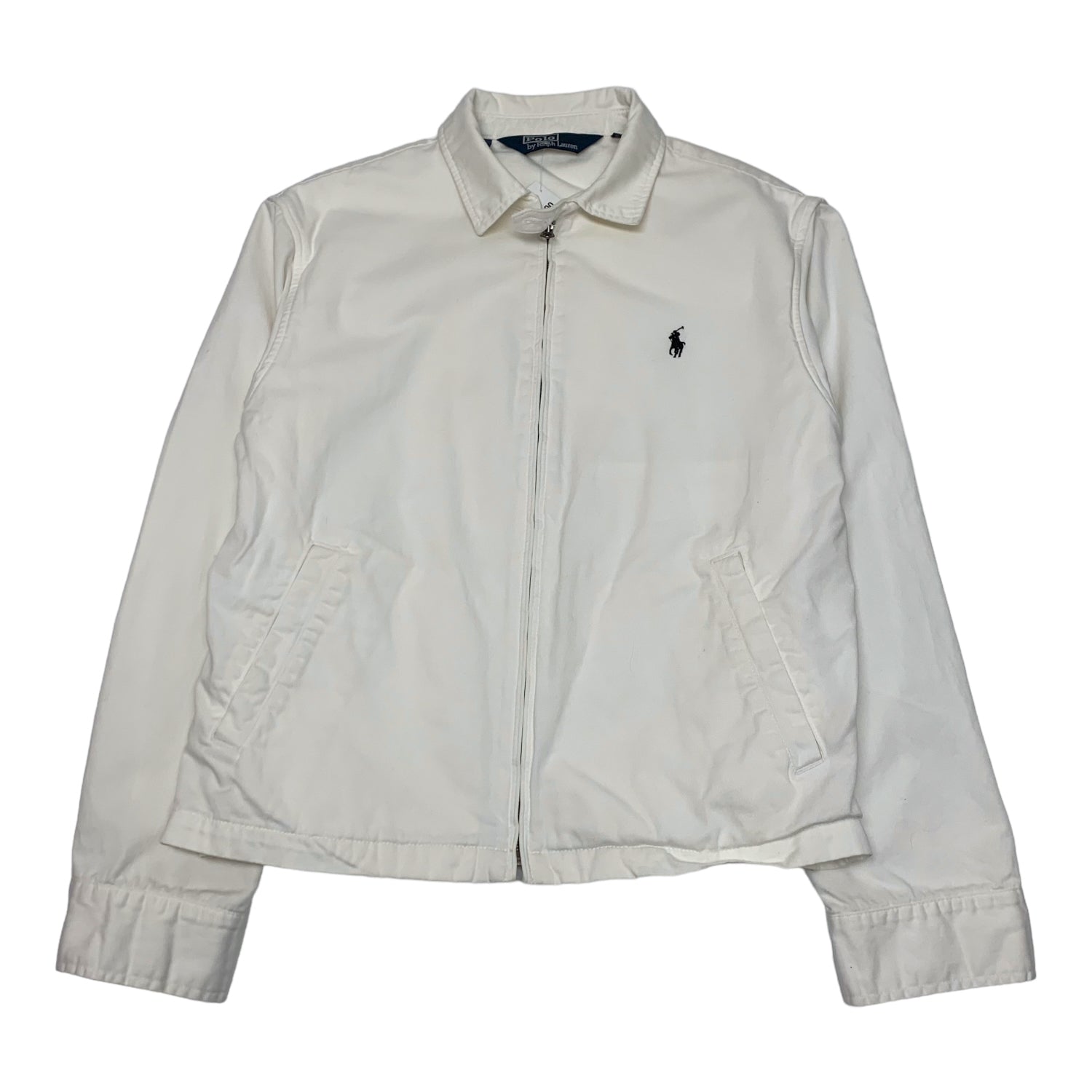 90s White Polo Harrington Jacket L