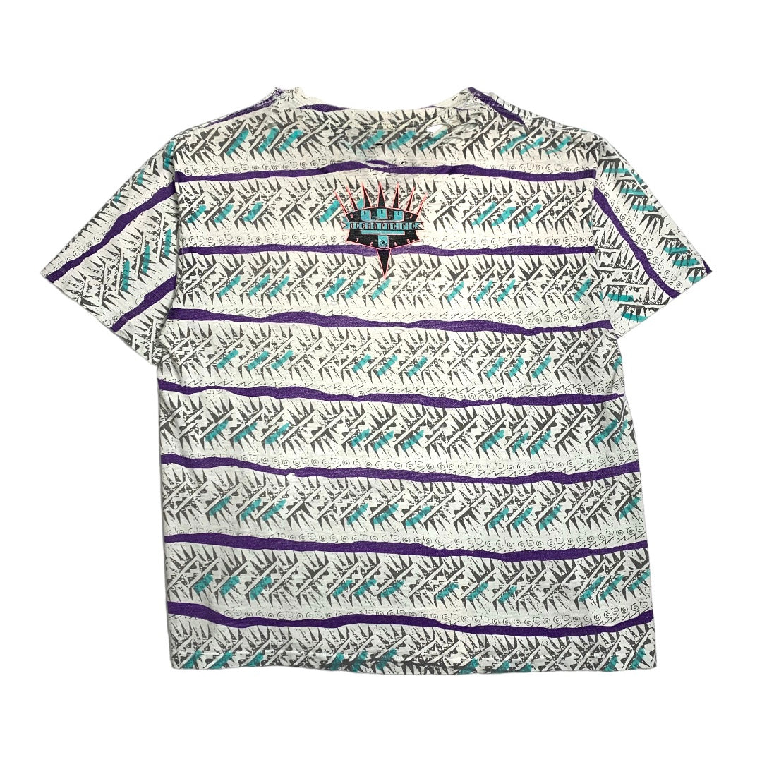90s Ocean Pacific Abstract Pattern Surf Tee L