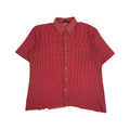 Vintage Lancer Plaid Short Sleeve Cropped Button Up L