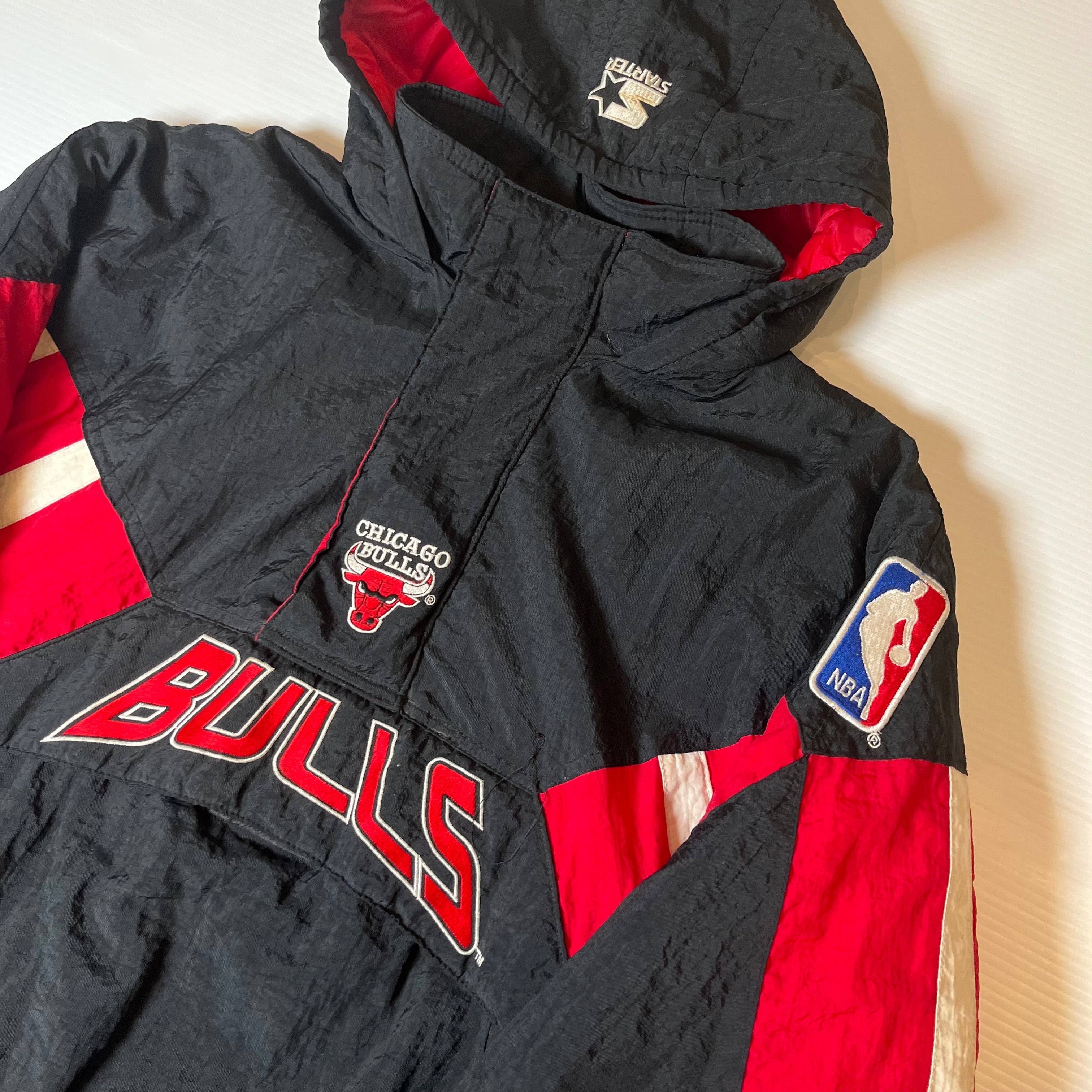 Vintage Starter Chicago Bulls 1/4 Zip Puffer Jacket Women's L