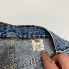 Load image into Gallery viewer, Vintage Light Wash Levi’s 505 34x30.5
