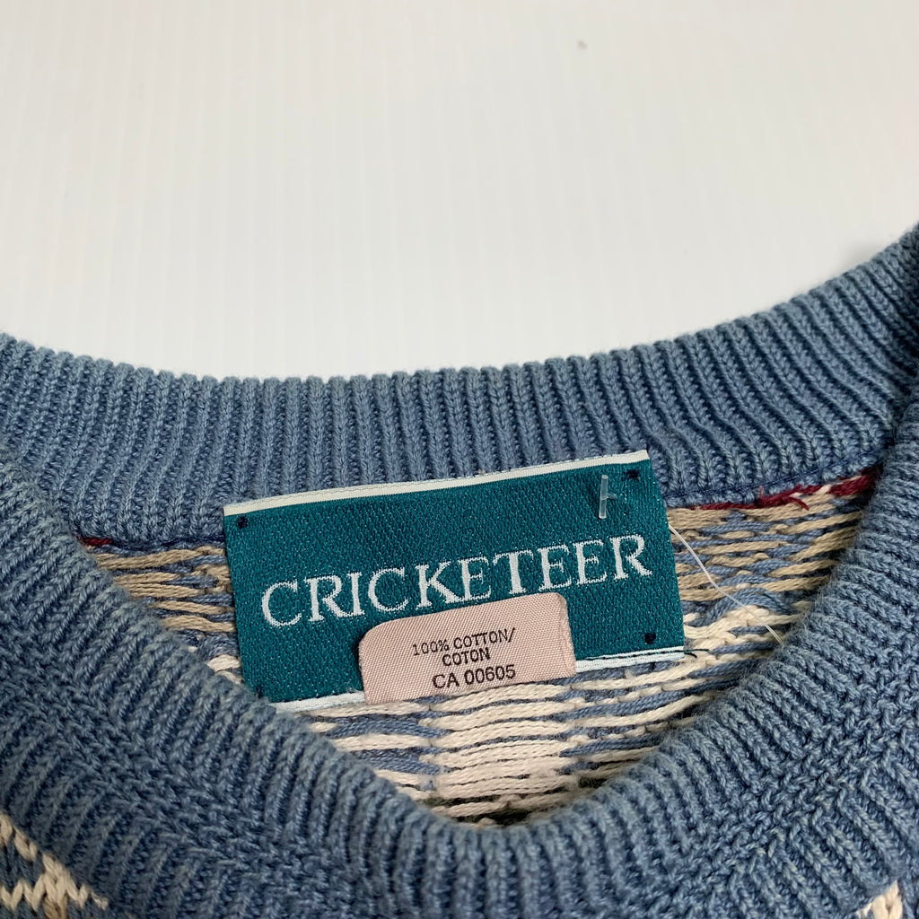 Vintage Cricketeer Patterned Knit Sweater XL