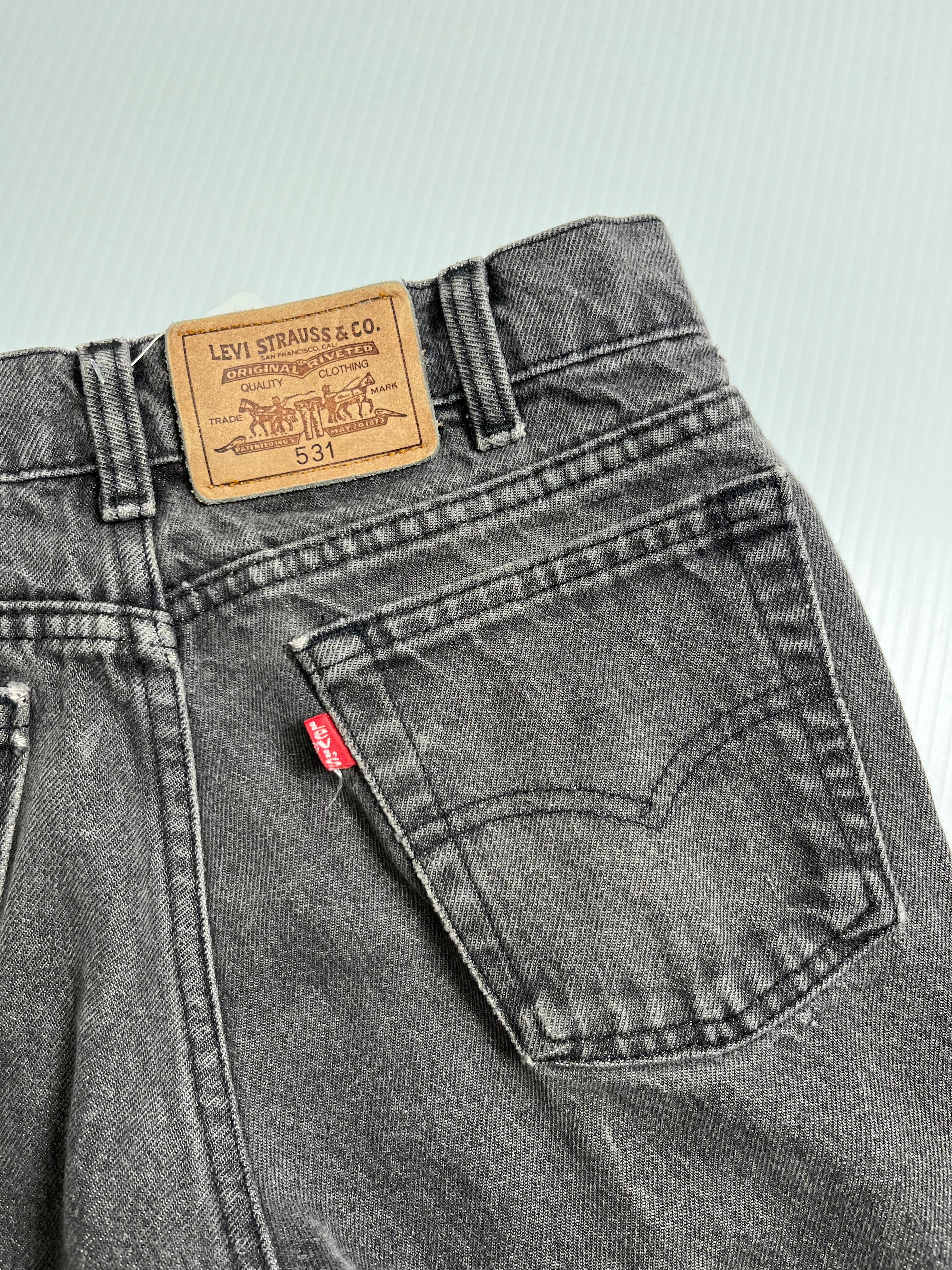 Vintage Levi's 531 Faded Black Denim 29
