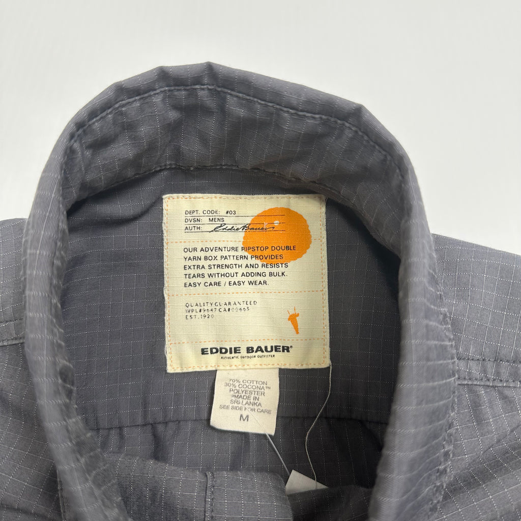 Eddie Bauer Ripstop Short Sleeve Button Up Shirt M