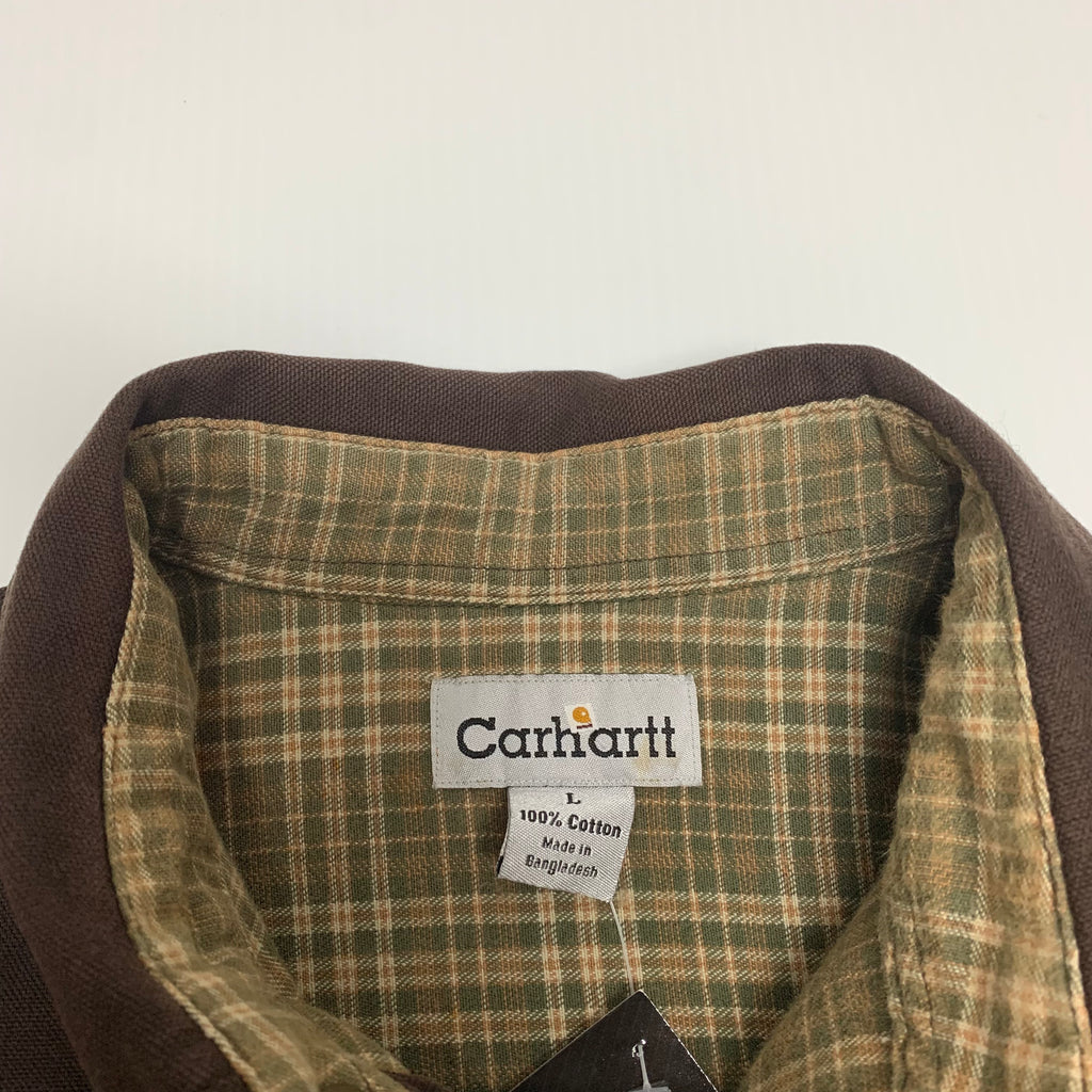 Brown Carhartt Plaid Lined Shacket L
