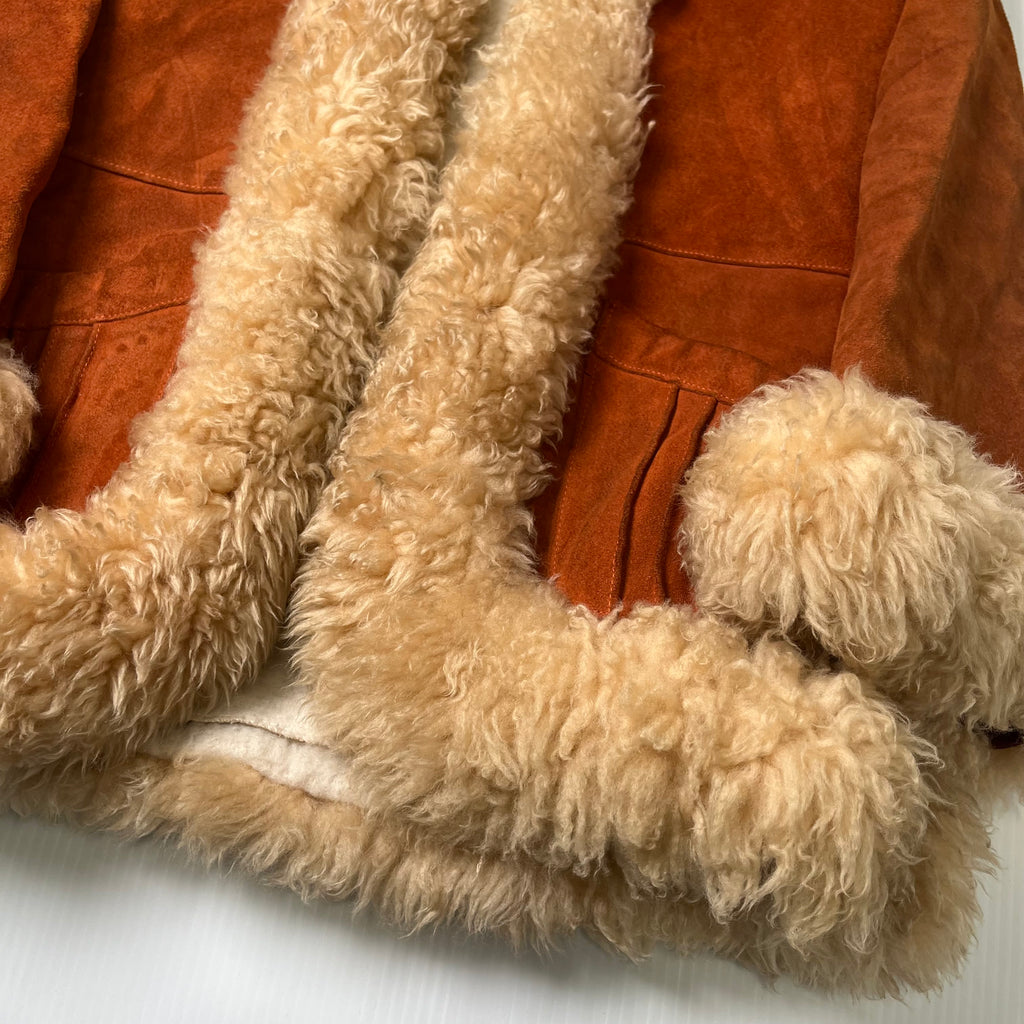 Vintage Sherpa Lined Suede Jacket Women's 6