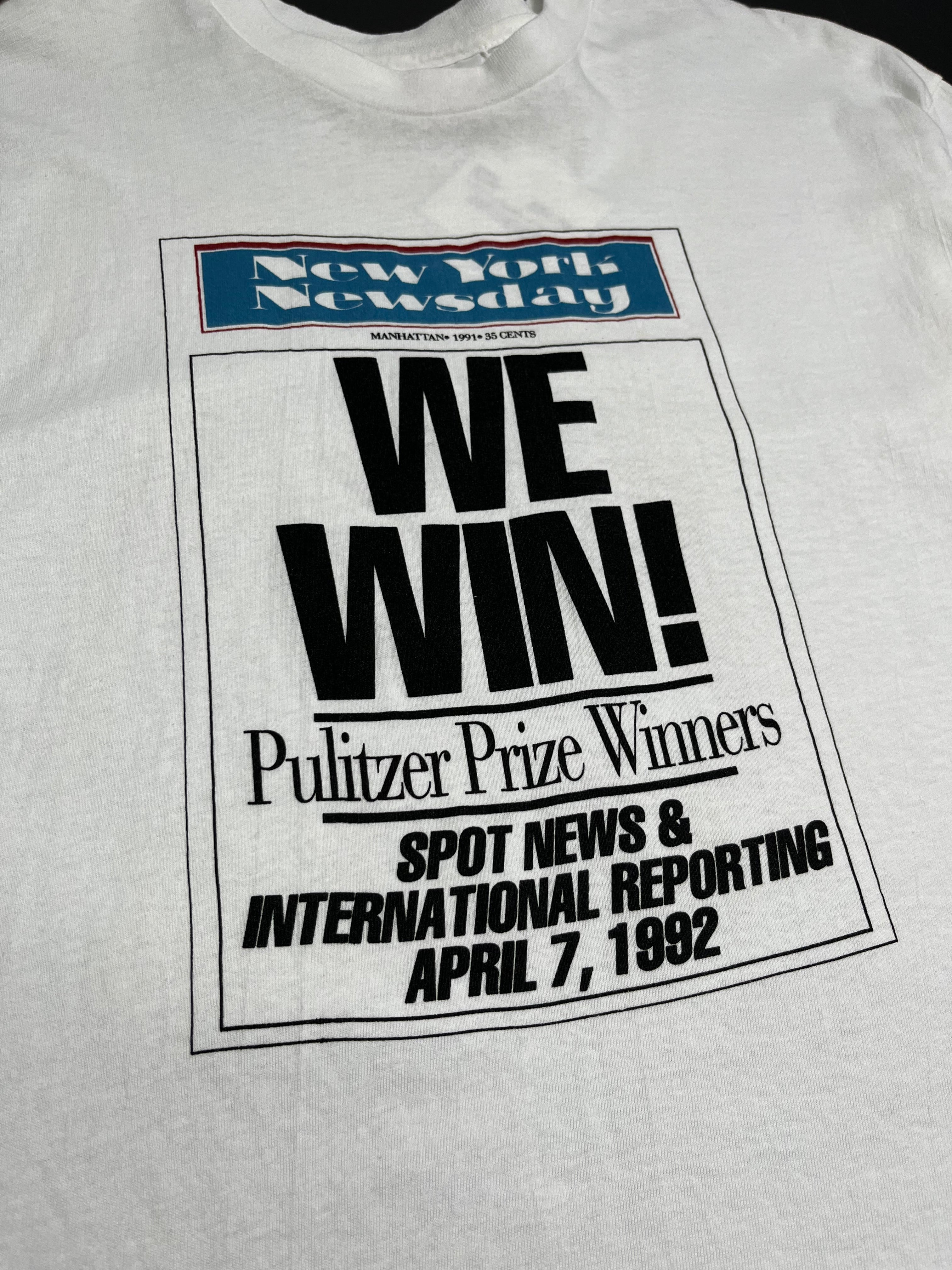 1992 New York Newsday We Win Tee XL