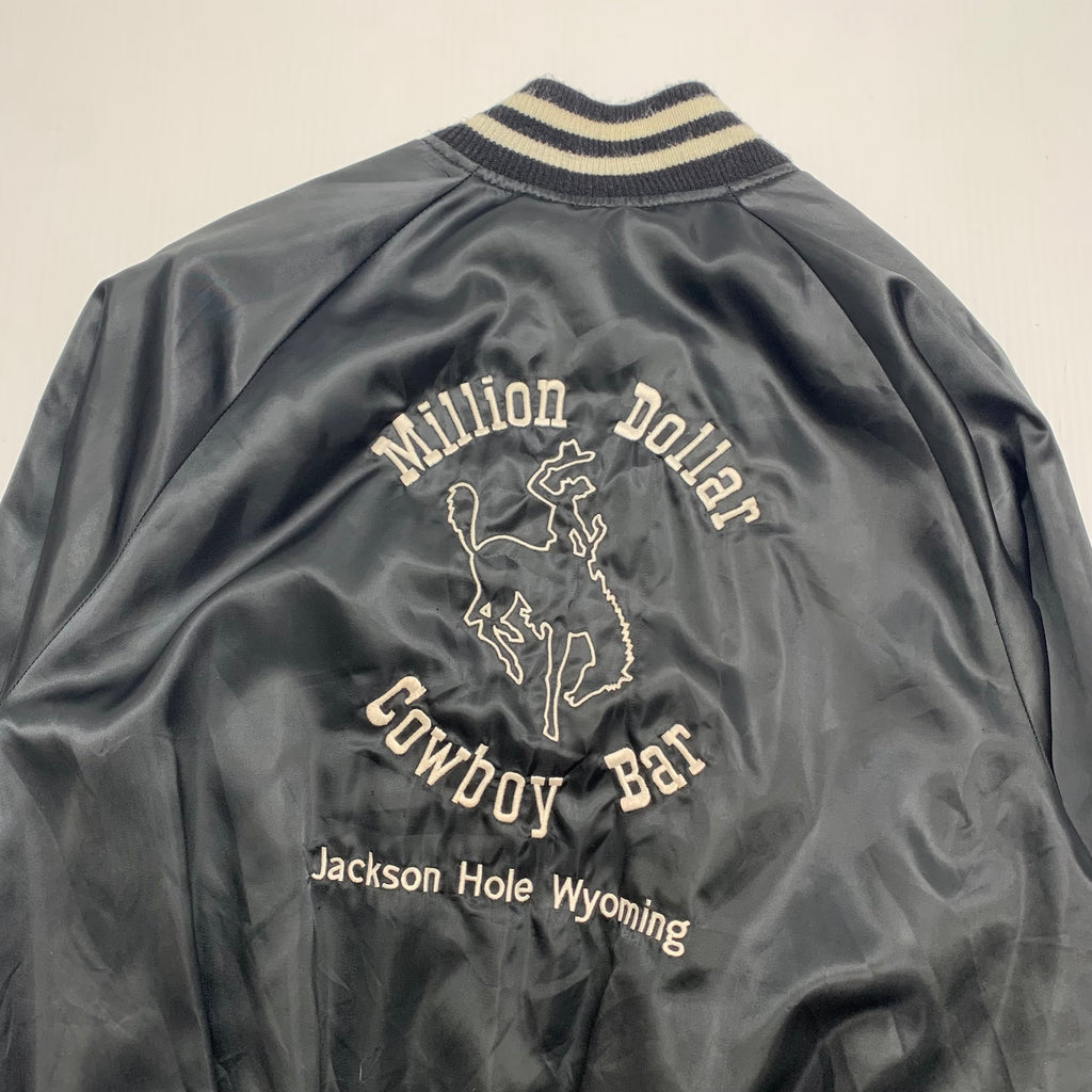 Vintage Million Dollar Cowboy Bar Satin Jacket L