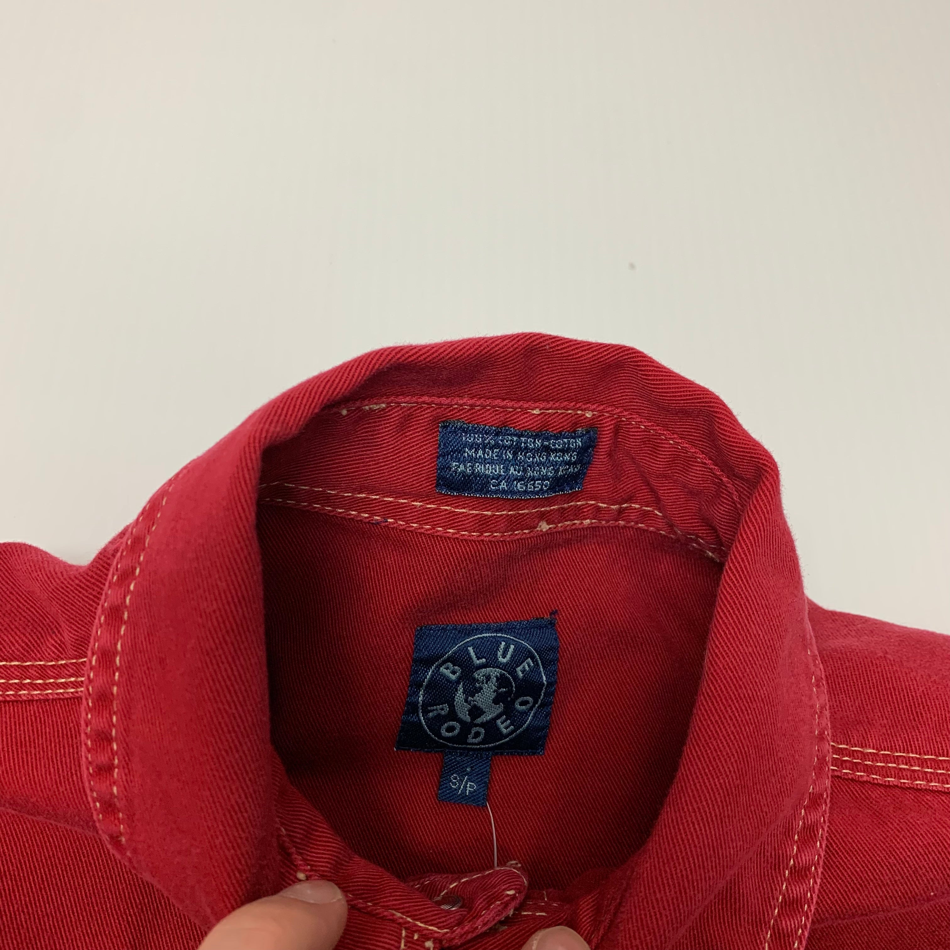 Blue Rodeo Red Western Button Up S