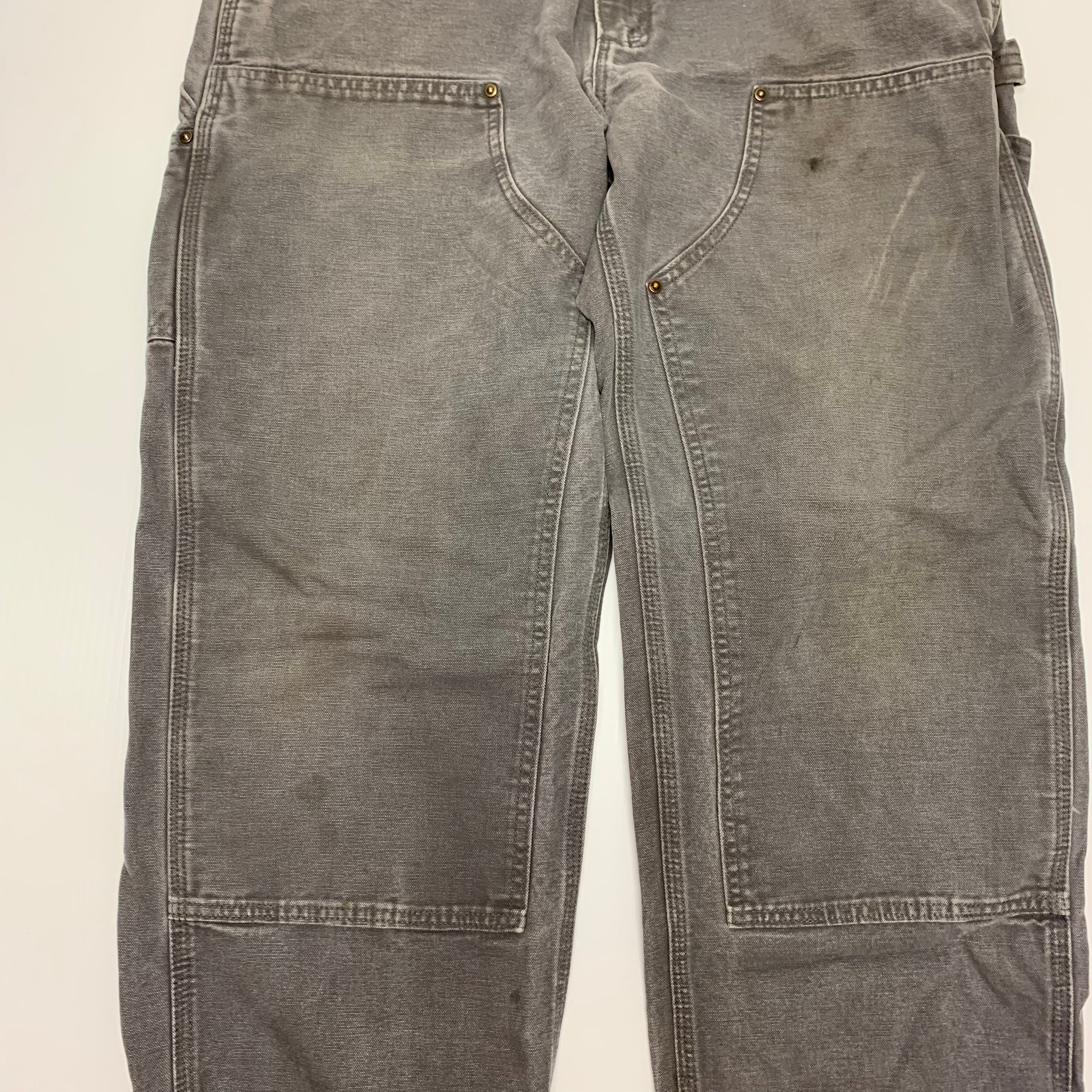 Carhartt Grey Double Knee Denim 36x32 0613