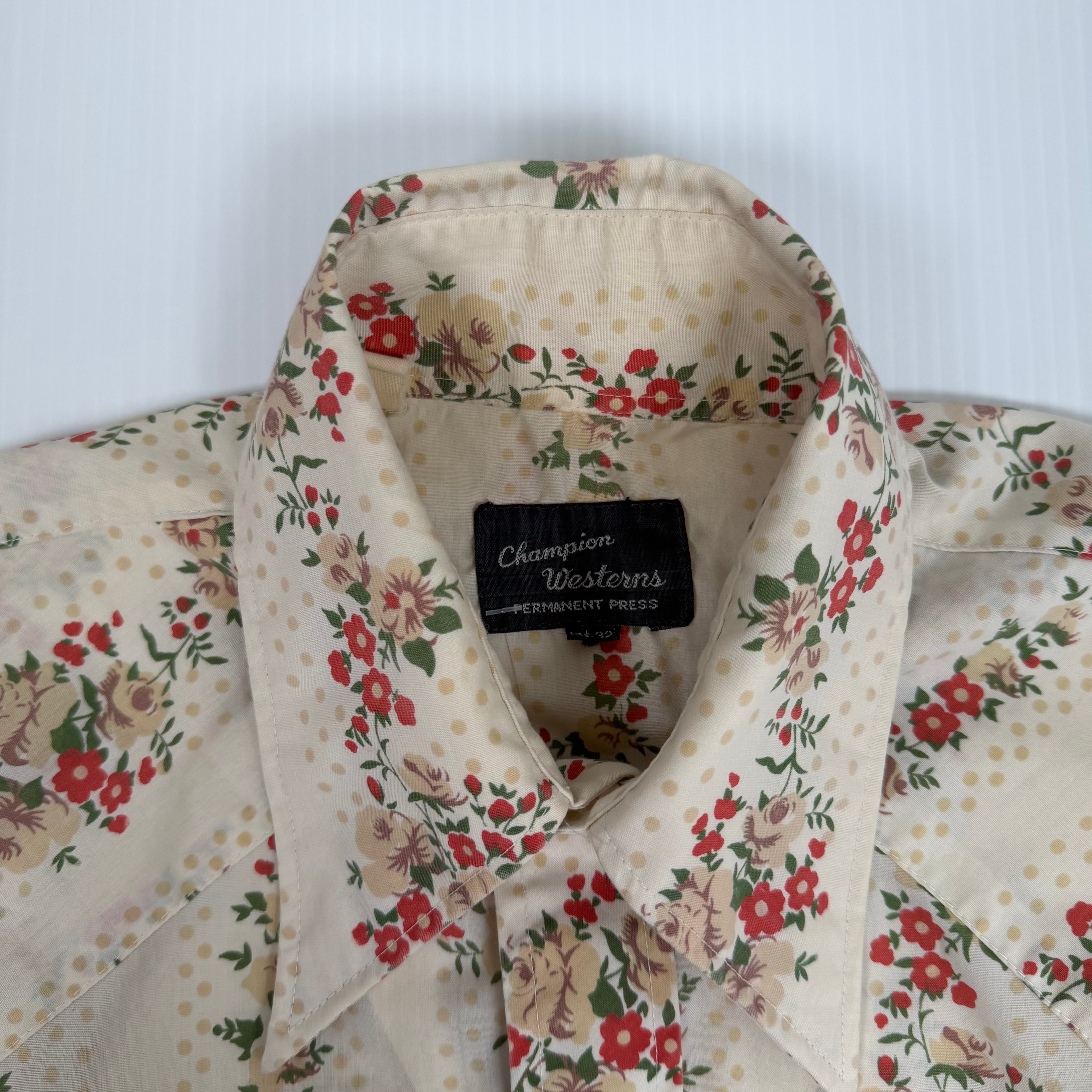 Vintage Champion Westerns Floral Button Up Shirt M