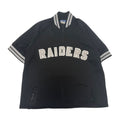 Vintage Majestic Oakland Raiders Mesh 1/4 Zip Jersey XL