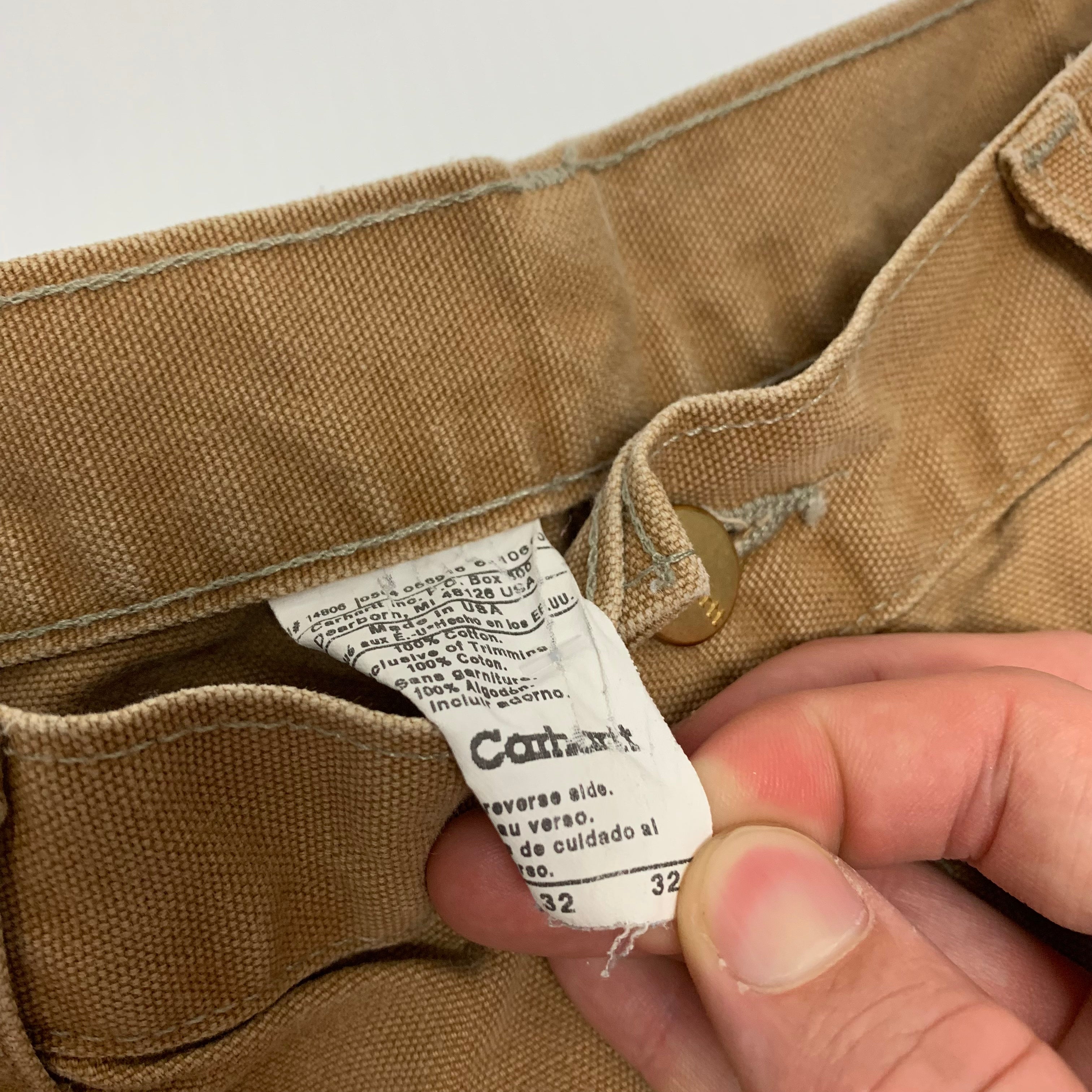 Carhartt Tan Double Knee Denim 32x32 0504