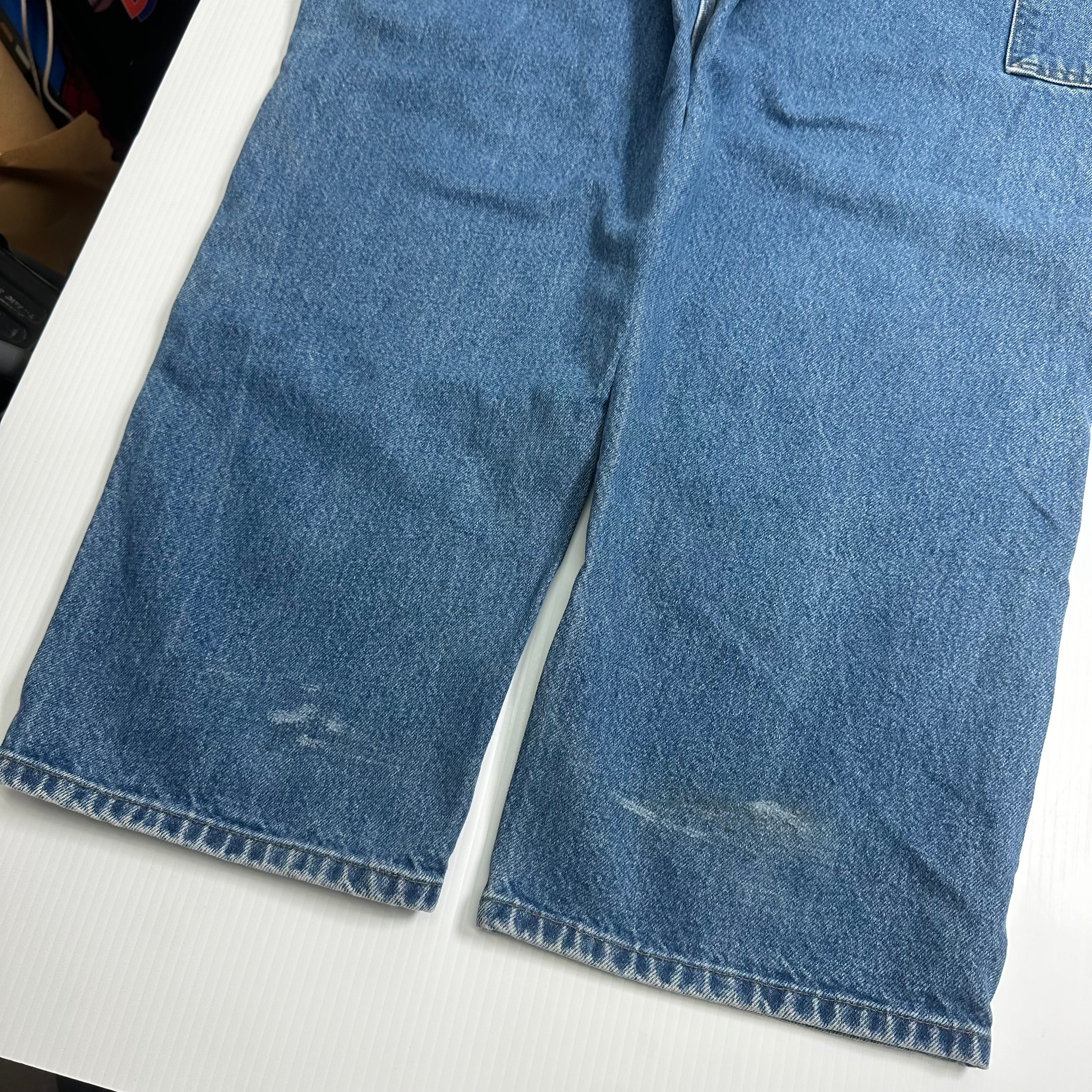 Vintage Carhartt Medium Wash Denim Double Knees 35x30