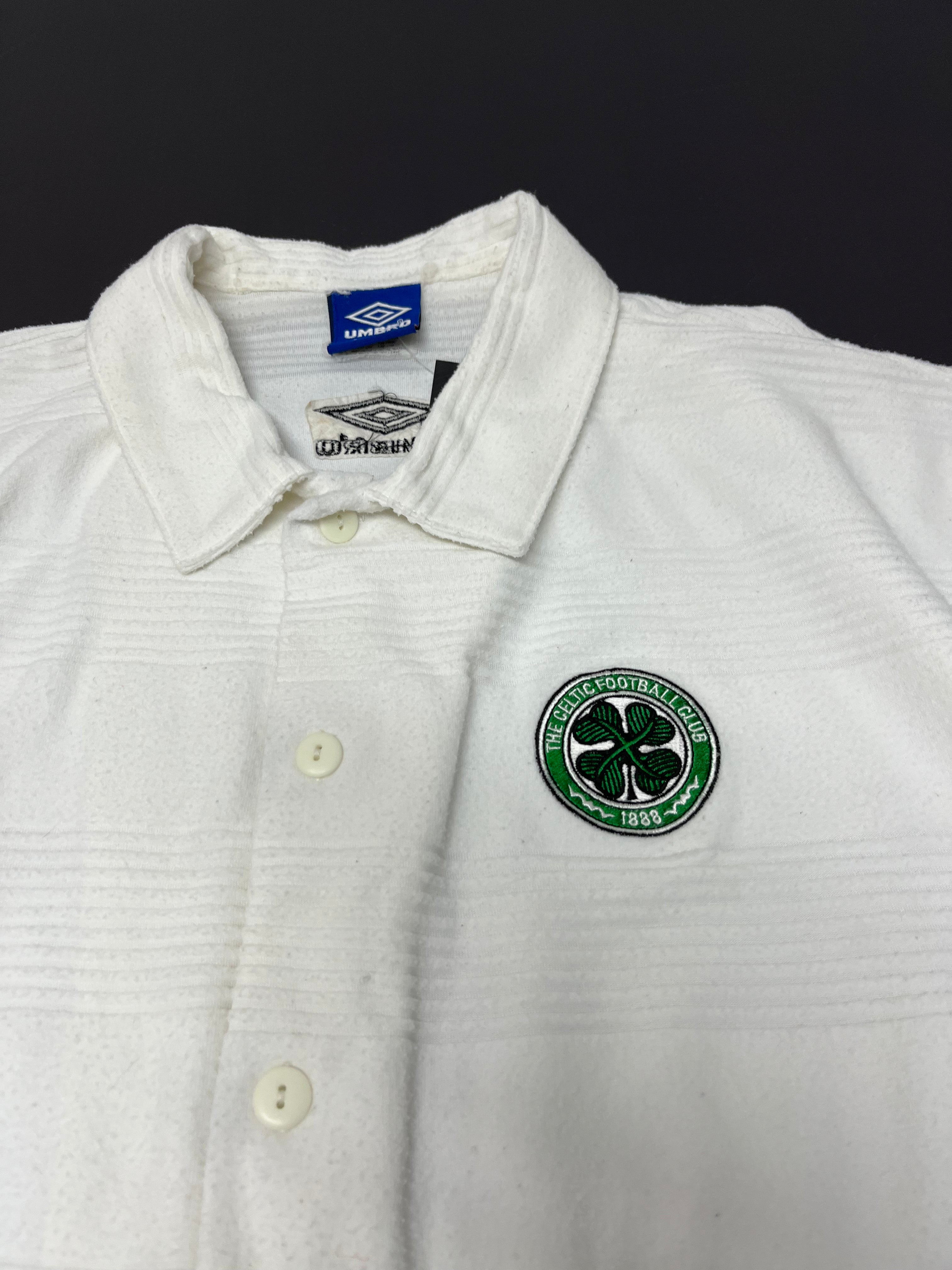 90s Celtic Fleece Button Up jersey XL