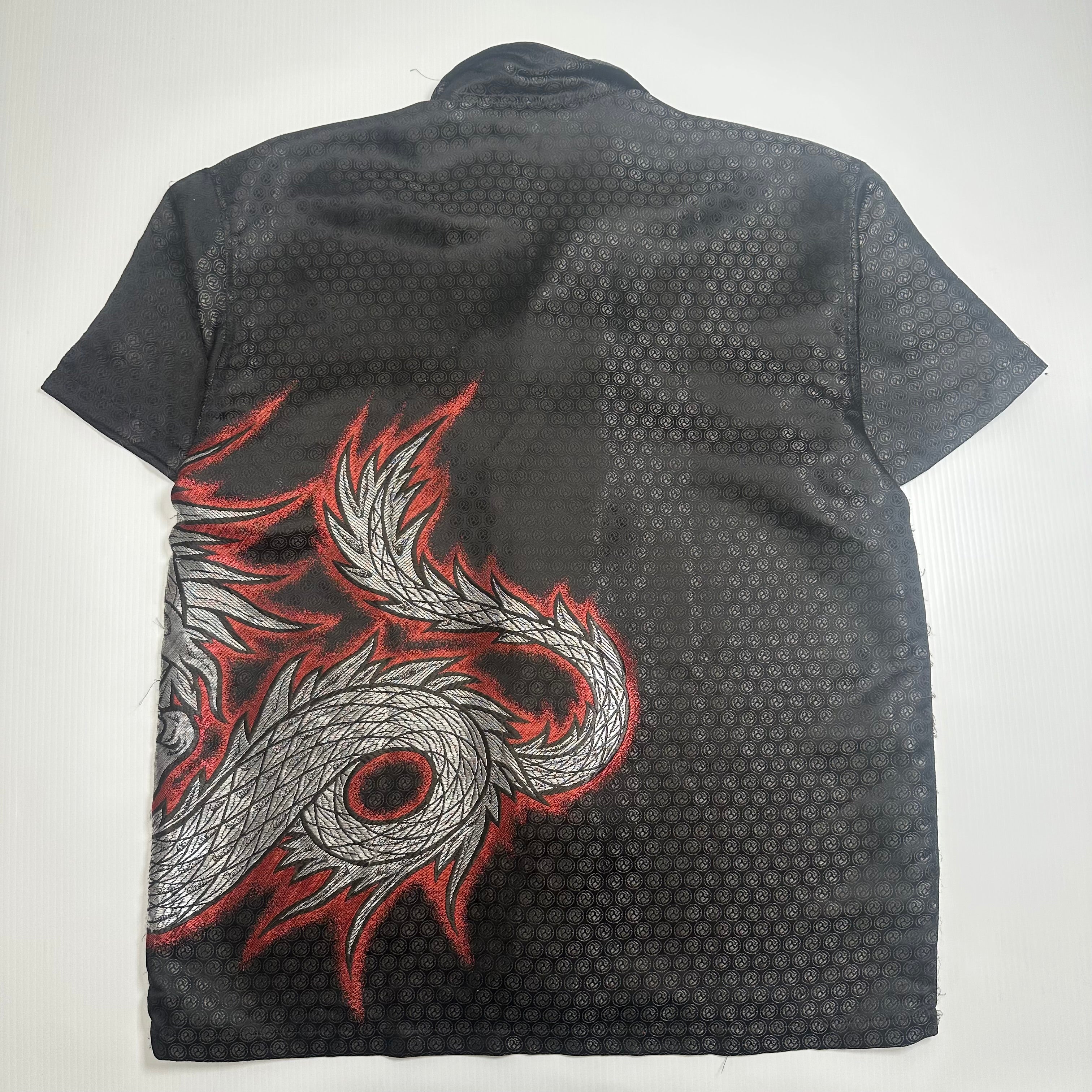 2001 MT:2 Dragon Short Sleeve Button Up Shirt XL