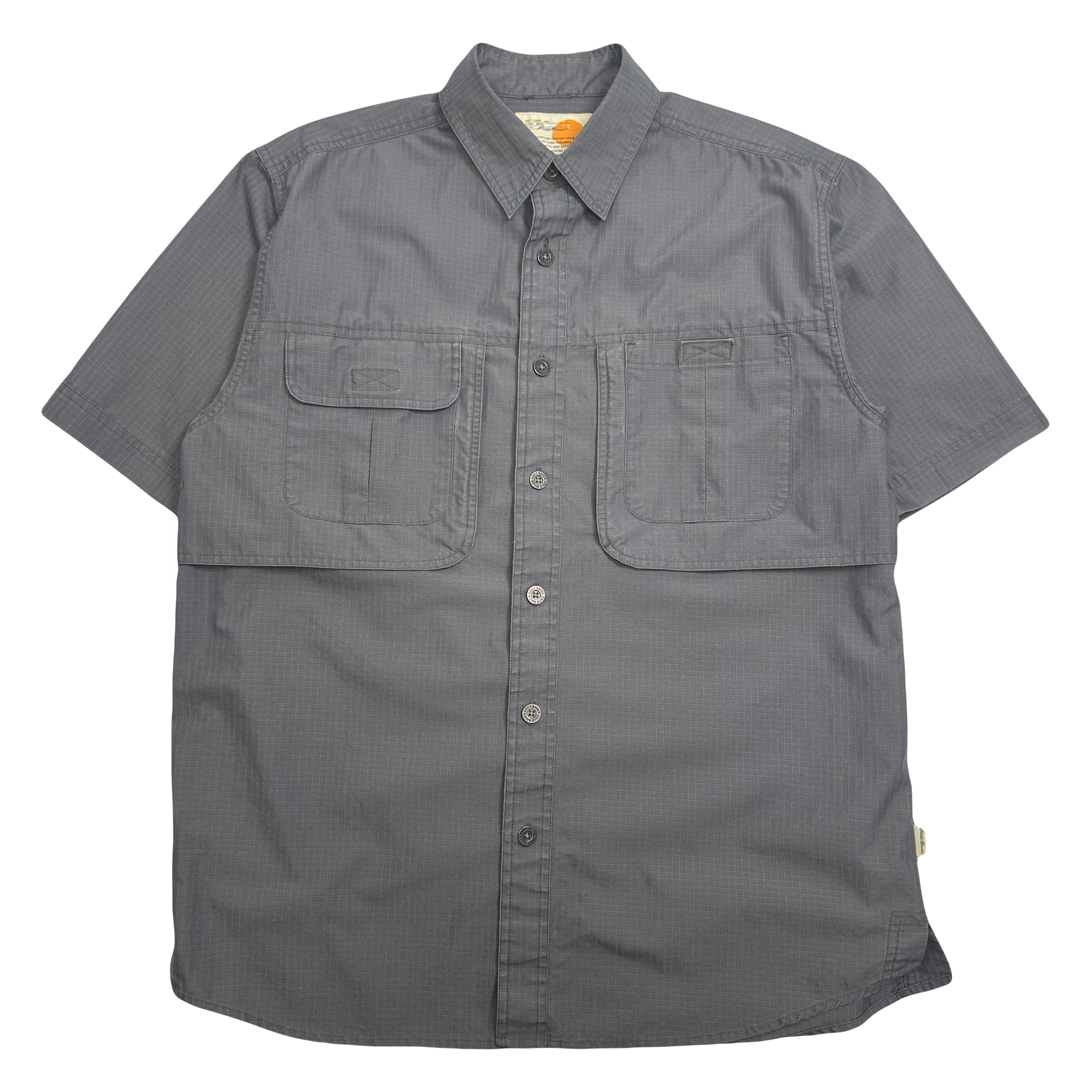Eddie Bauer Ripstop Short Sleeve Button Up Shirt M