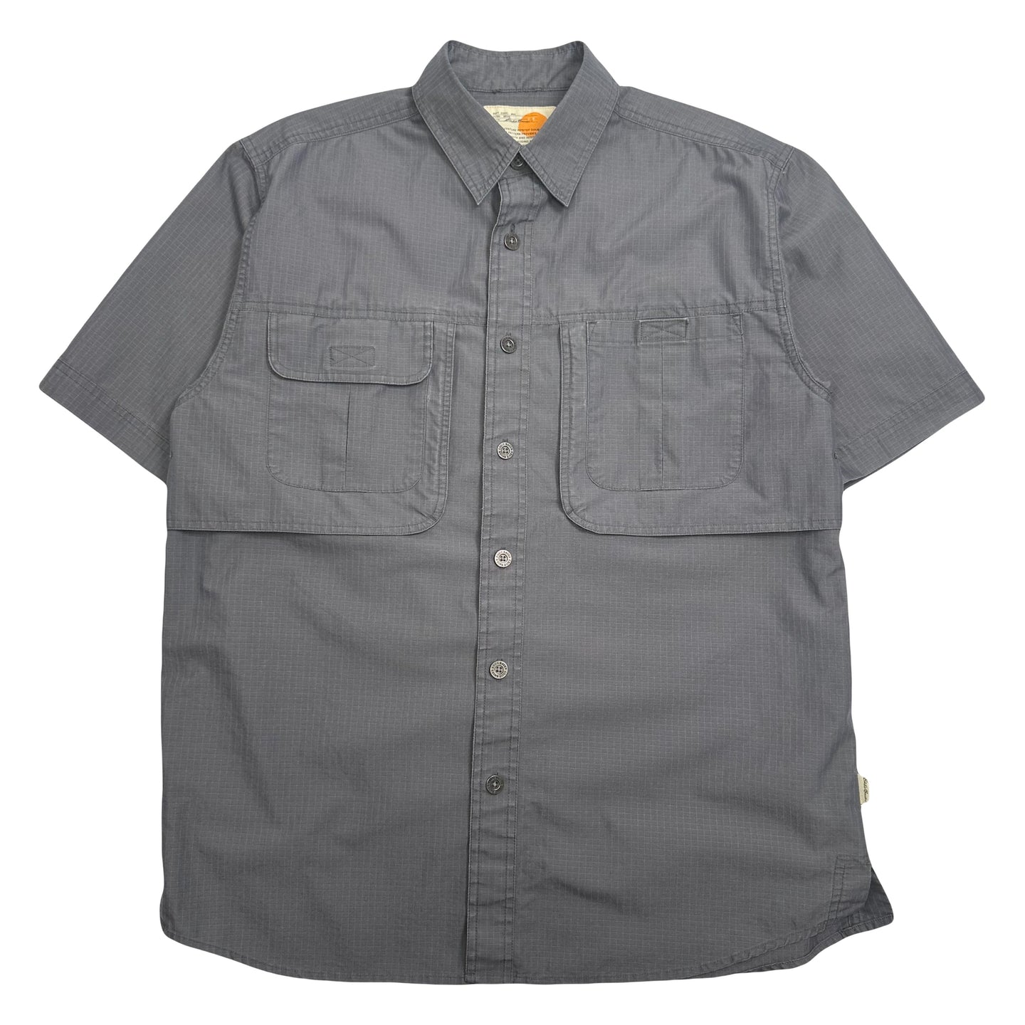 Eddie Bauer Ripstop Short Sleeve Button Up Shirt M