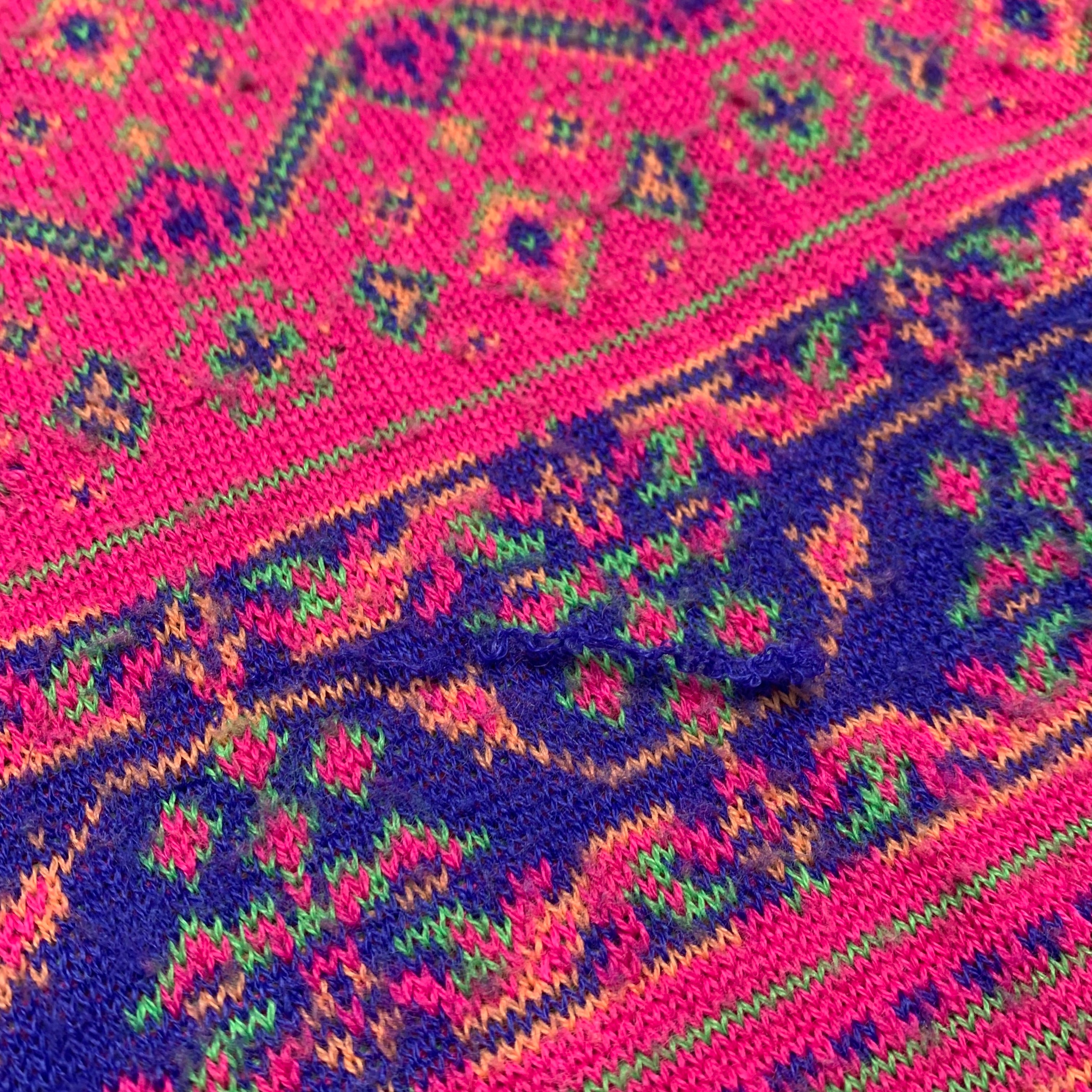 Yves Saint Laurent Patterned Knit Sweater S