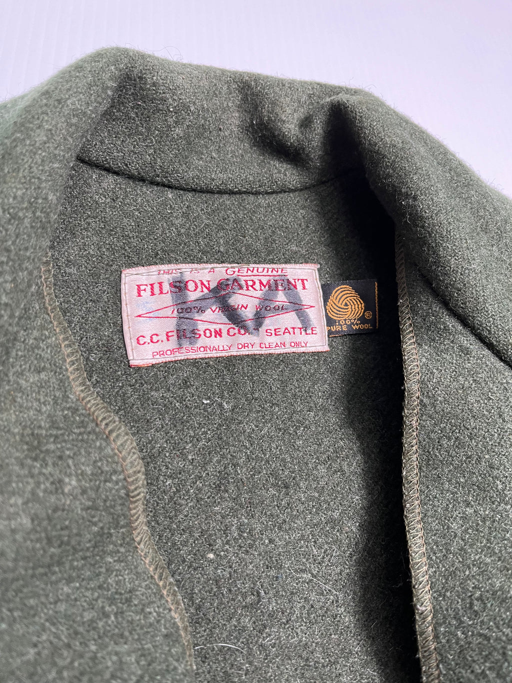 Vintage Filson Wool Double Mackinaw Cruiser Jacket L