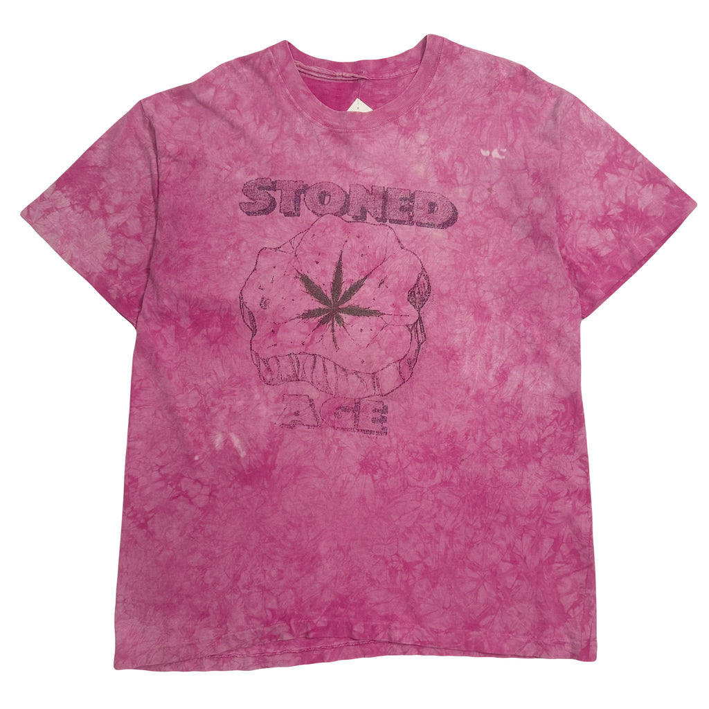 Vintage Stoned Age Cannabis Tie Dye Tee L