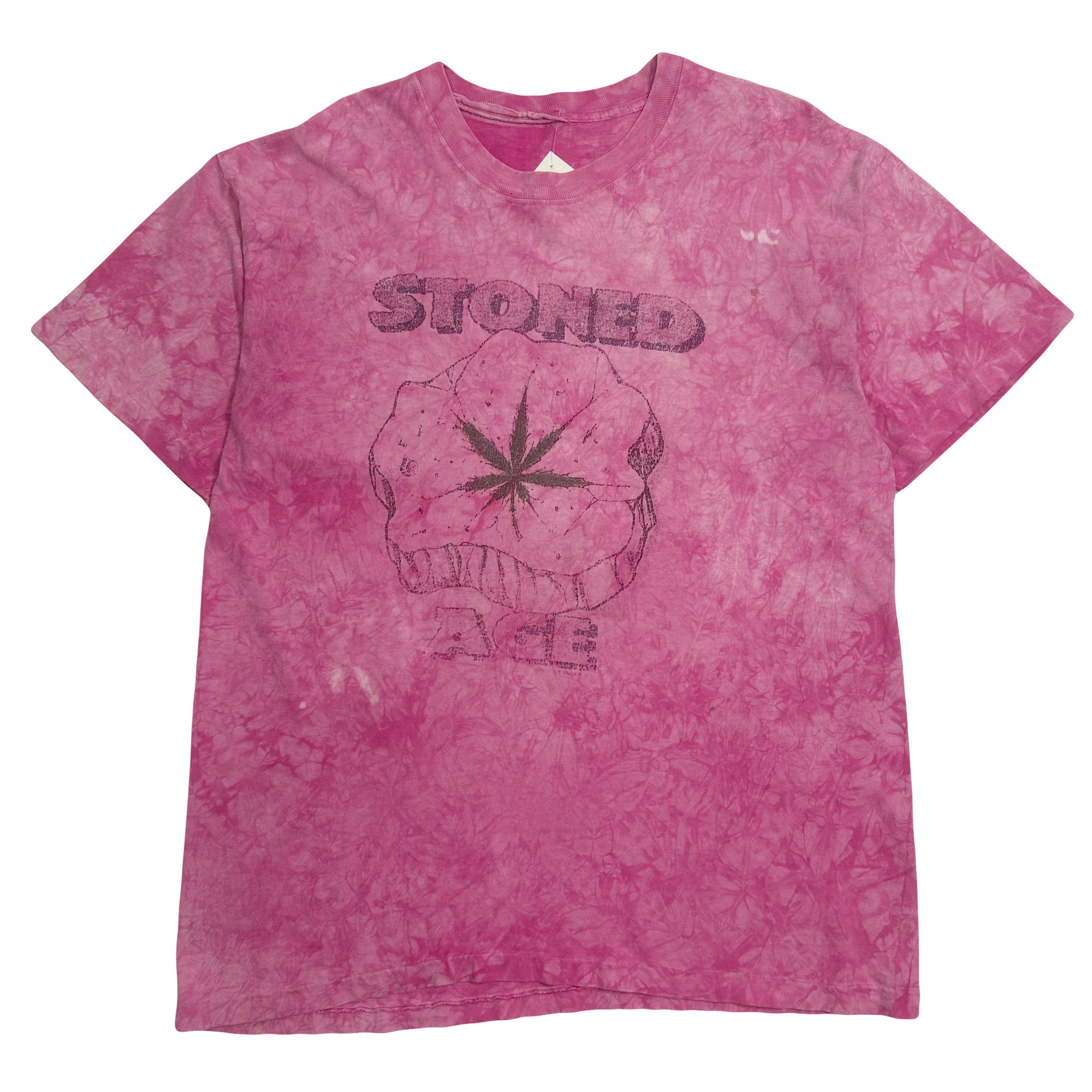 Vintage Stoned Age Cannabis Tie Dye Tee L