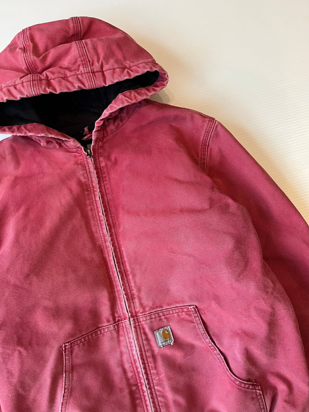 Vintage Carhartt Faded Hooded Zip Jacket Women's M