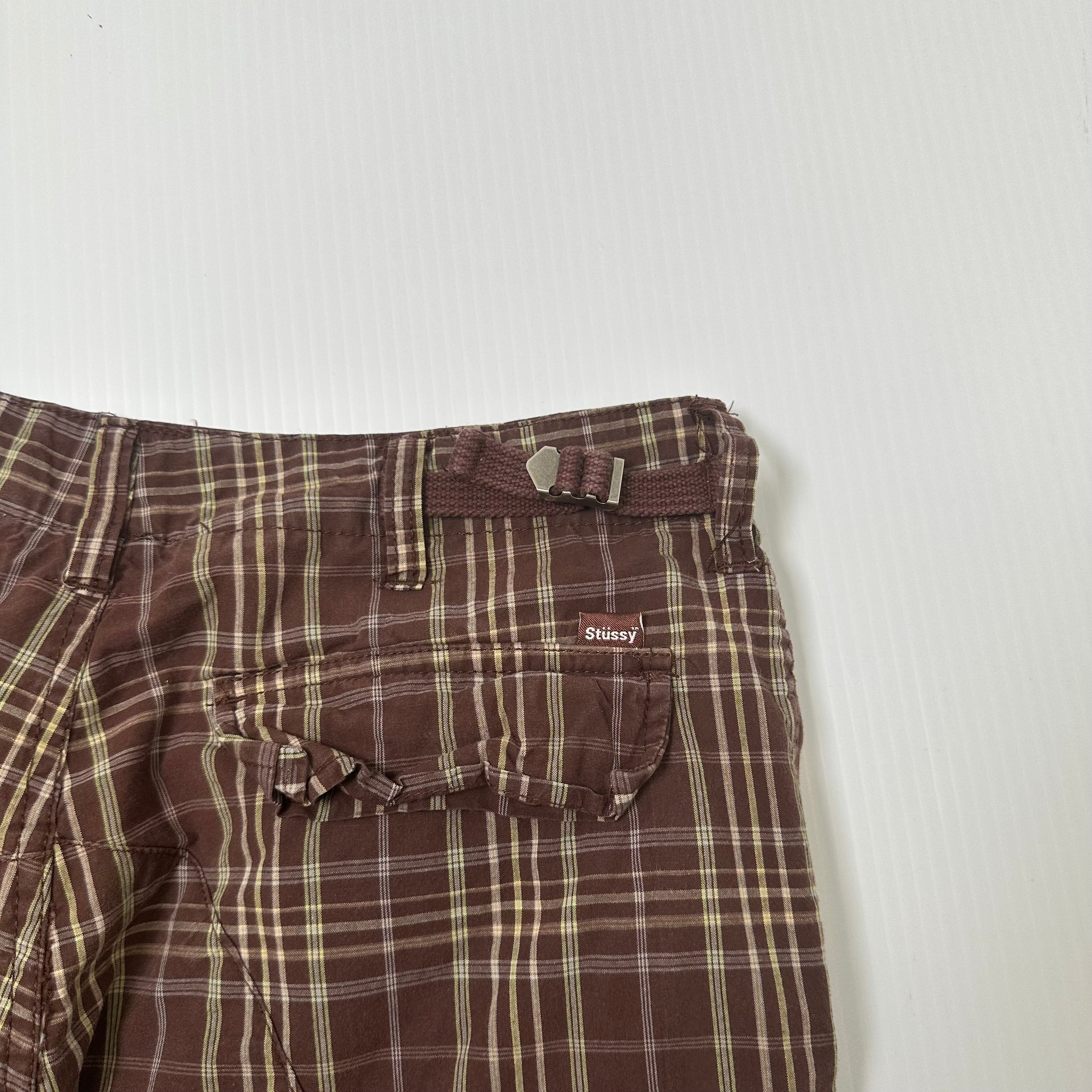 Stussy Outer Gear Plaid Cargo Shorts 32